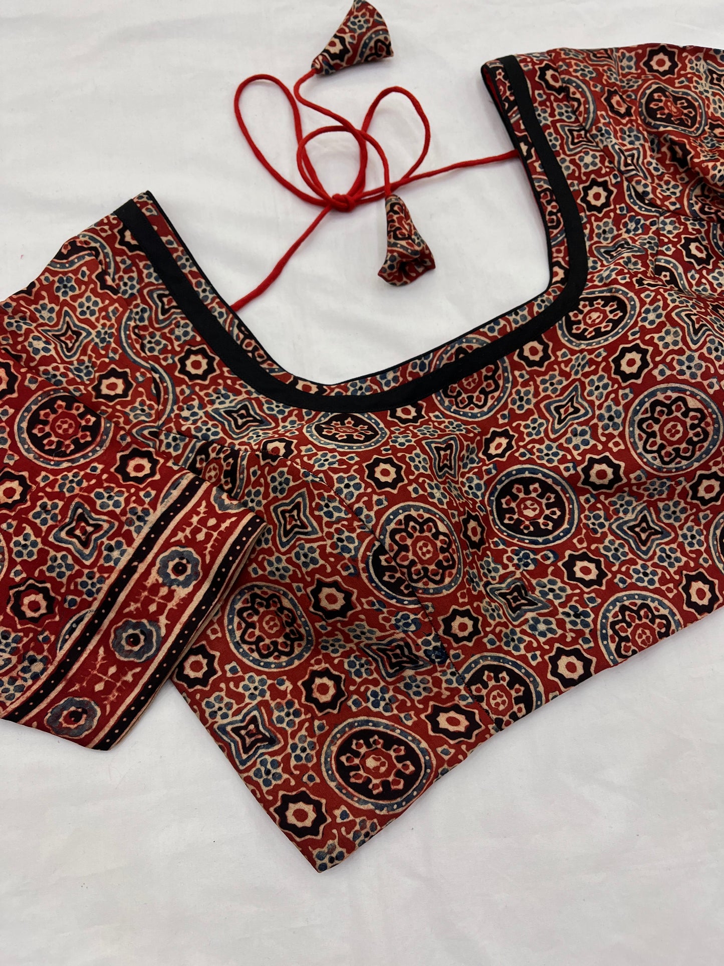 Sagarika Ajrakh Saree Blouse Set