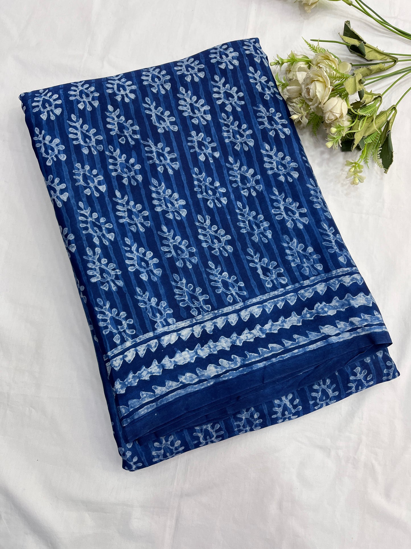 Indigo Modal Silk Saree 1