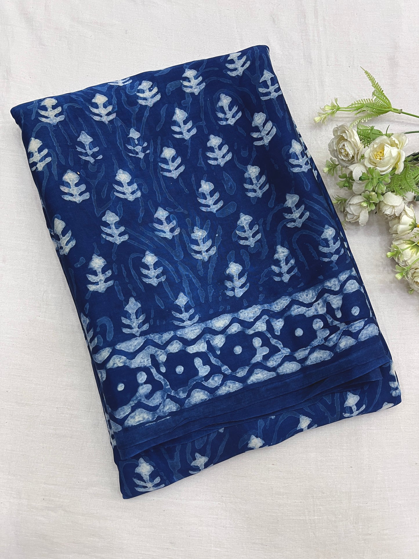 Indigo Modal Silk Saree 21