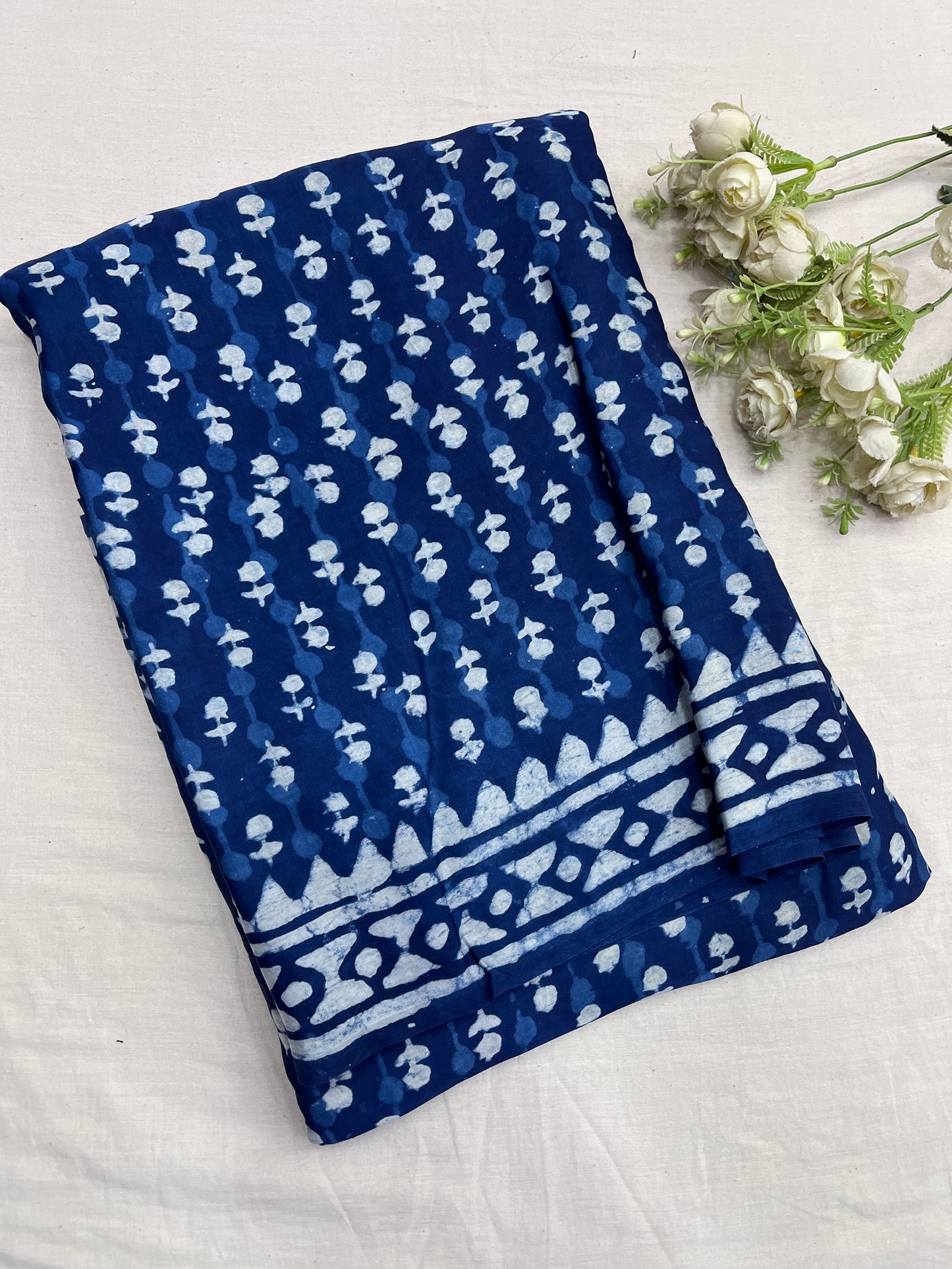 Indigo Modal Silk Saree 6