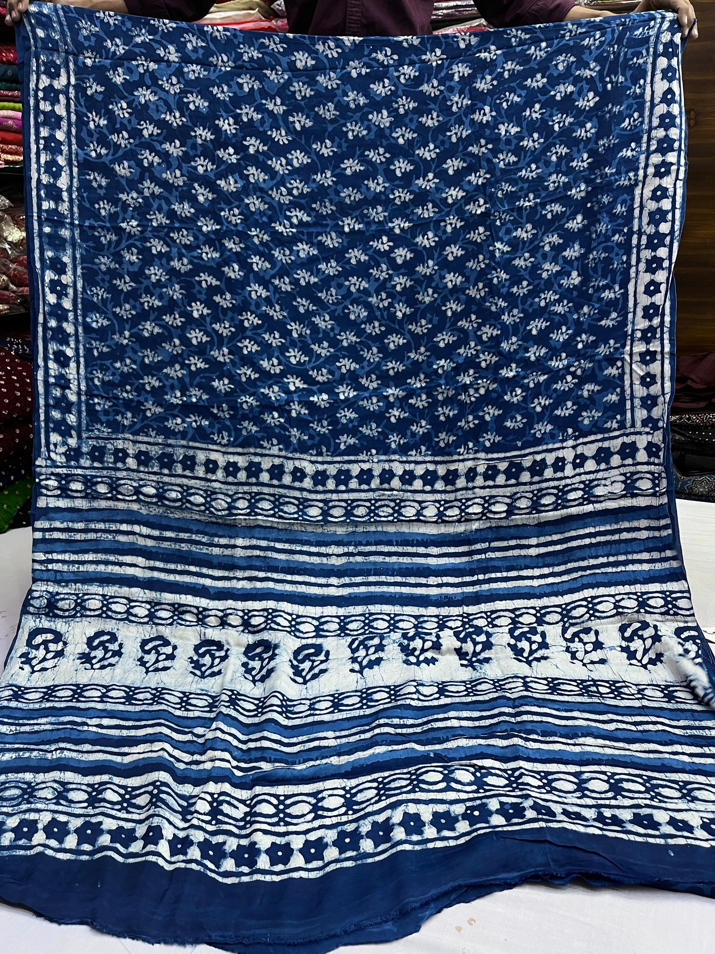 Indigo Modal Silk Saree 3