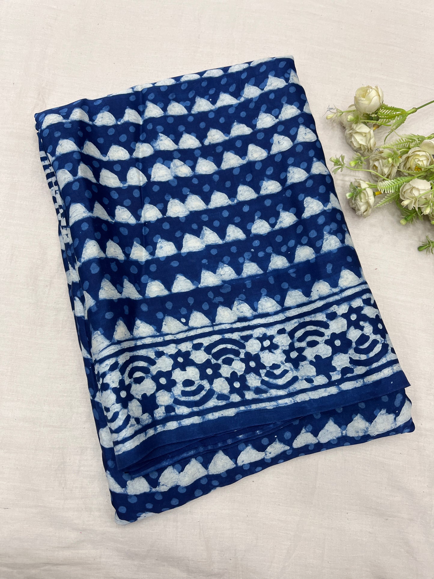 Indigo Modal Silk Saree 15