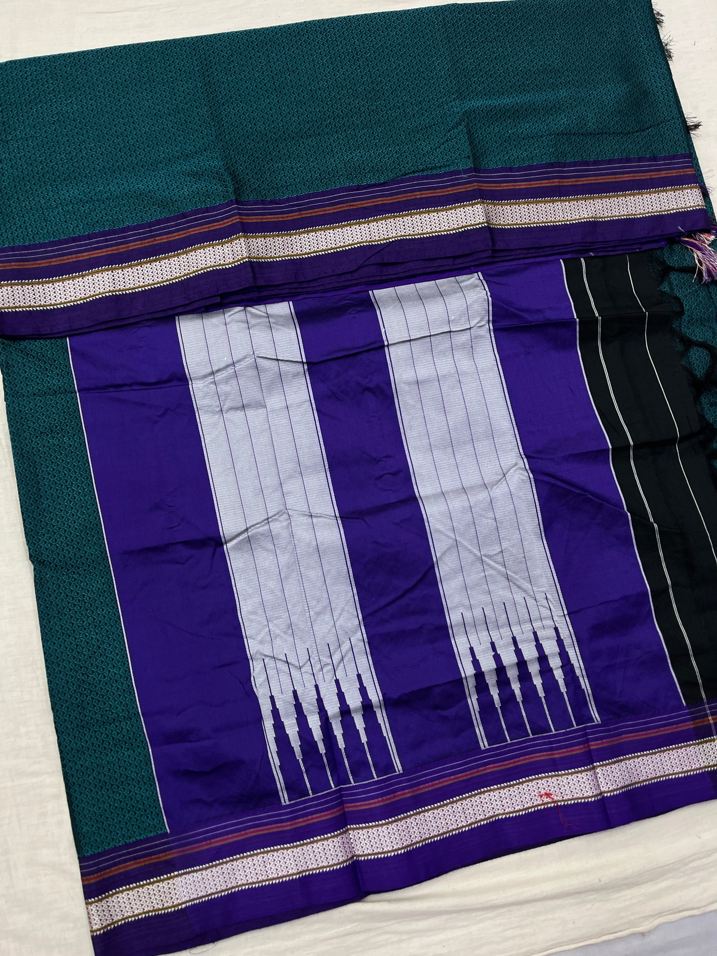 Peacock Violet Khun Saree