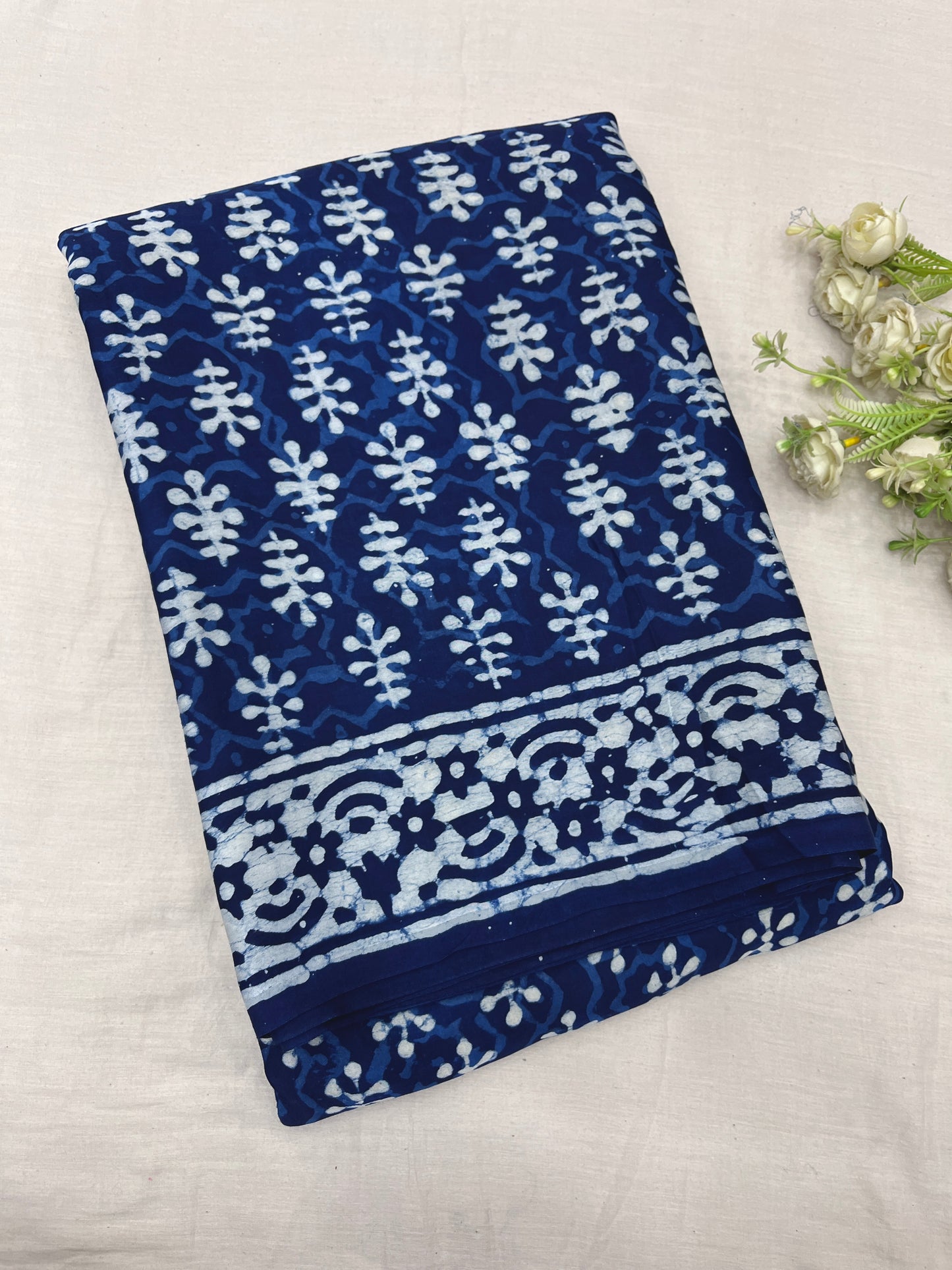 Indigo Modal Silk Saree 10