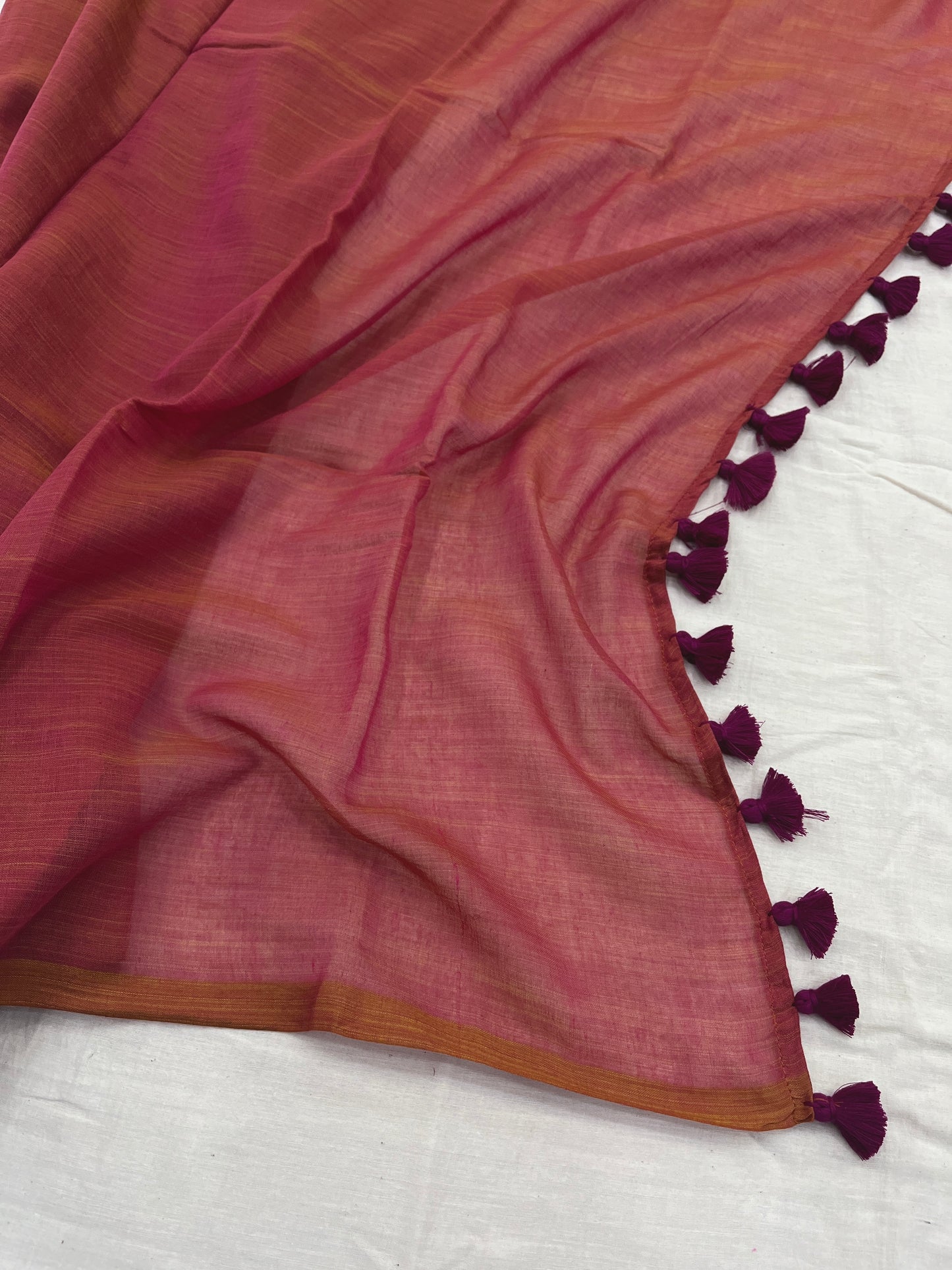 Mystic Rust Mulmul Saree