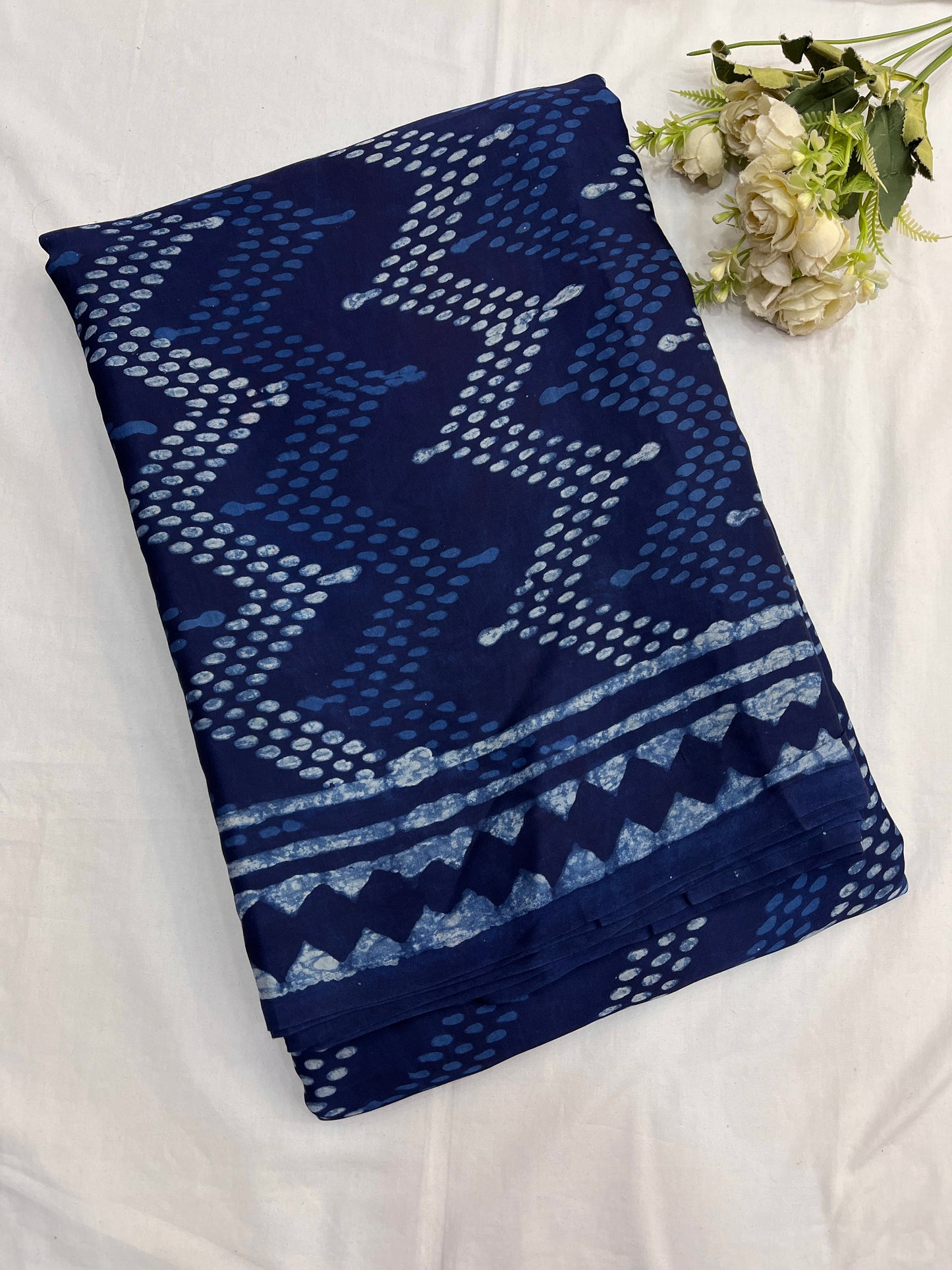 Indigo Modal Silk Saree 12