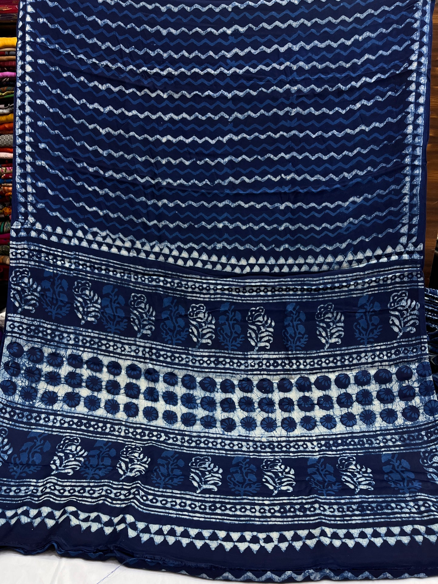 Indigo Modal Silk Saree 2