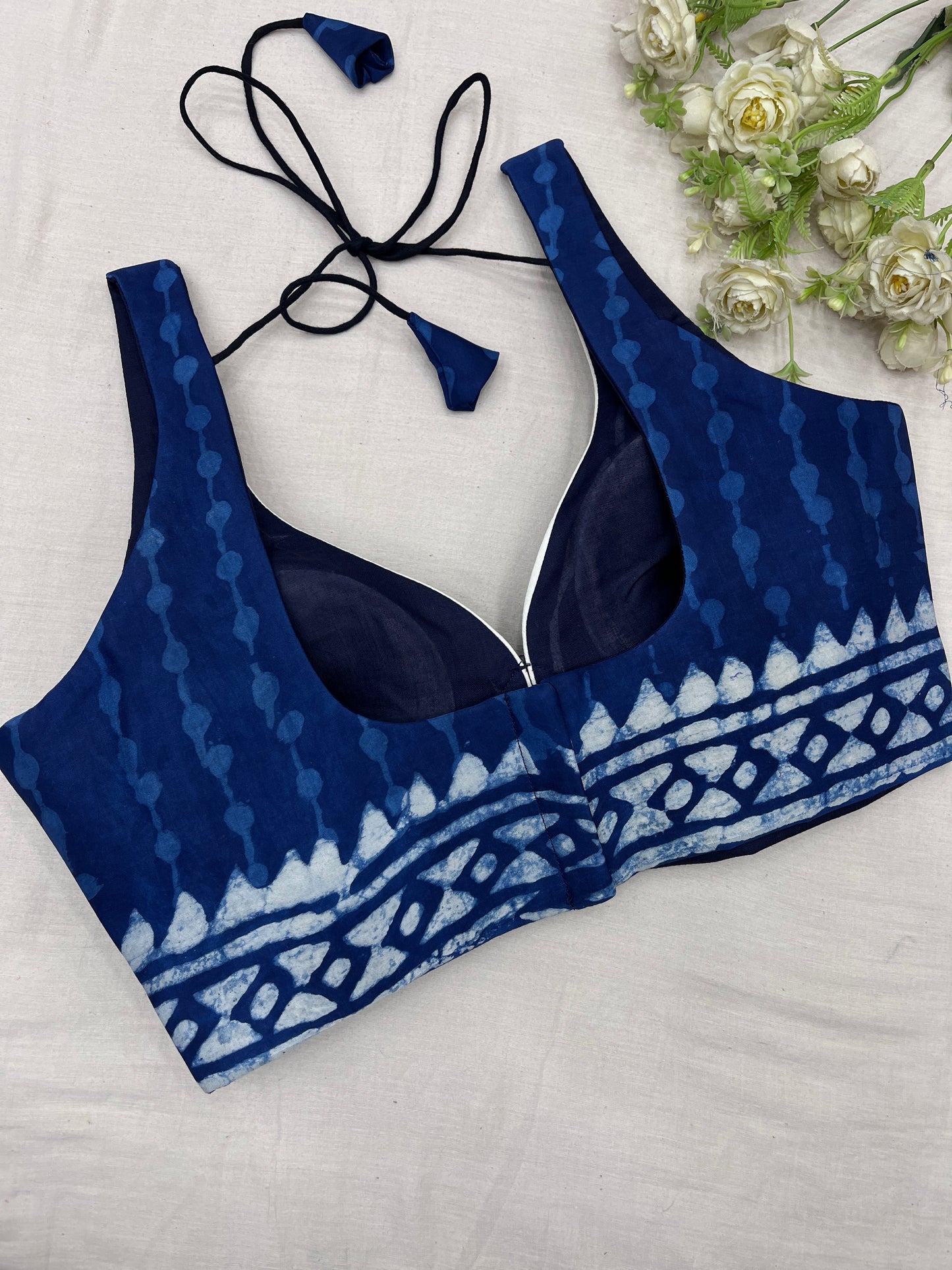 Neel Tara Indigo Saree Blouse Set