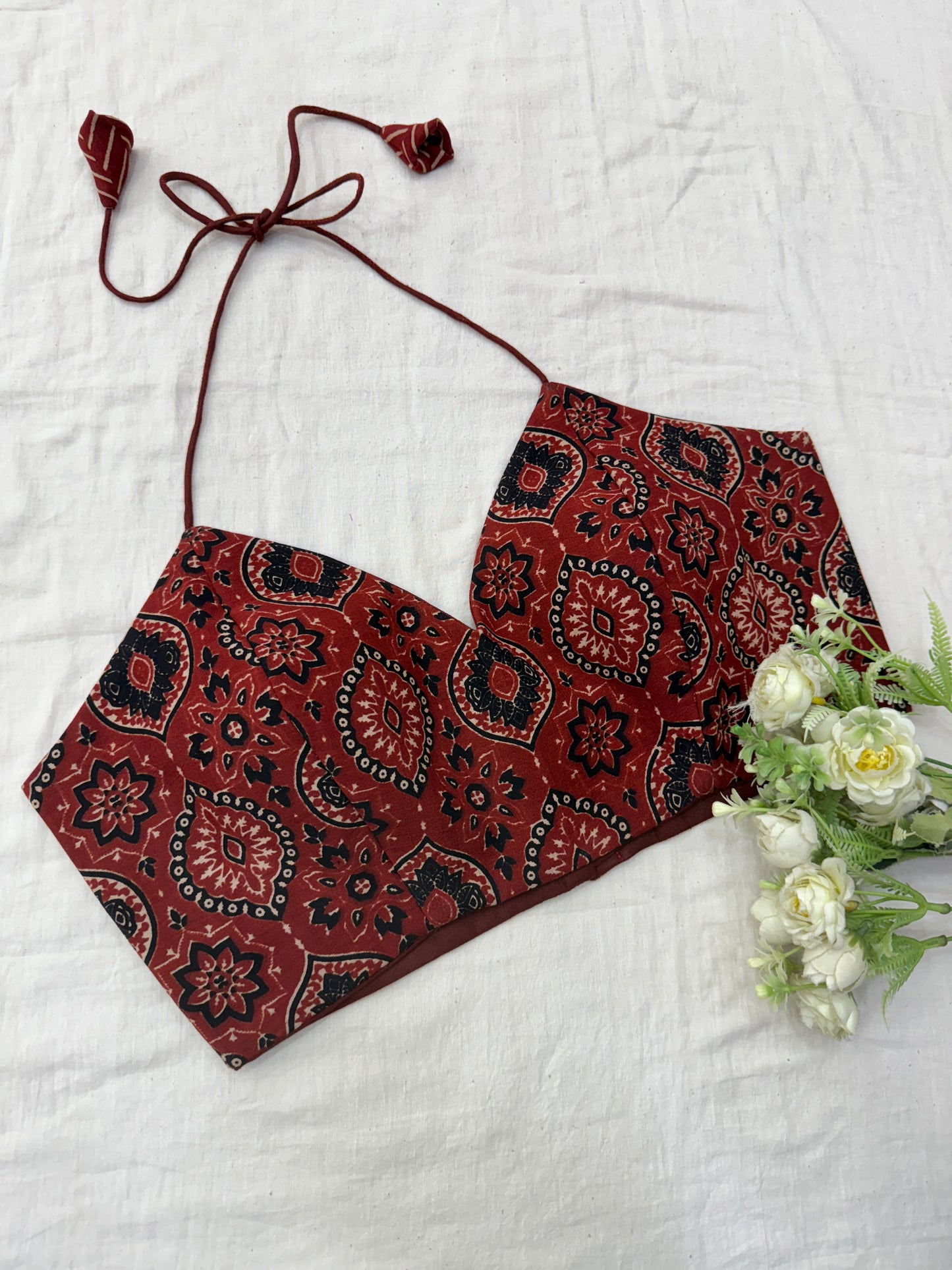 Rustic Badam Ajrakh Koti Blouse (April 25th)