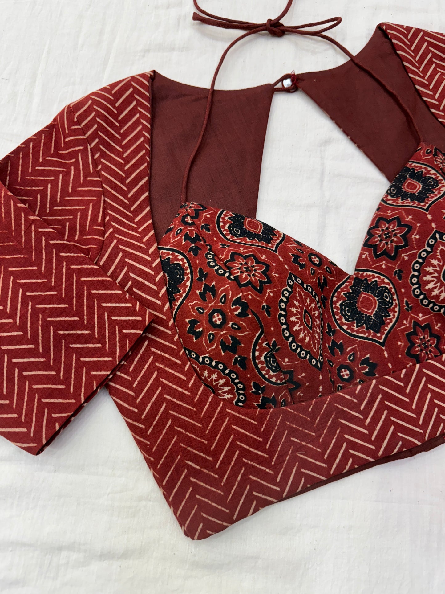 Rustic Badam Ajrakh Koti Blouse (April 25th)