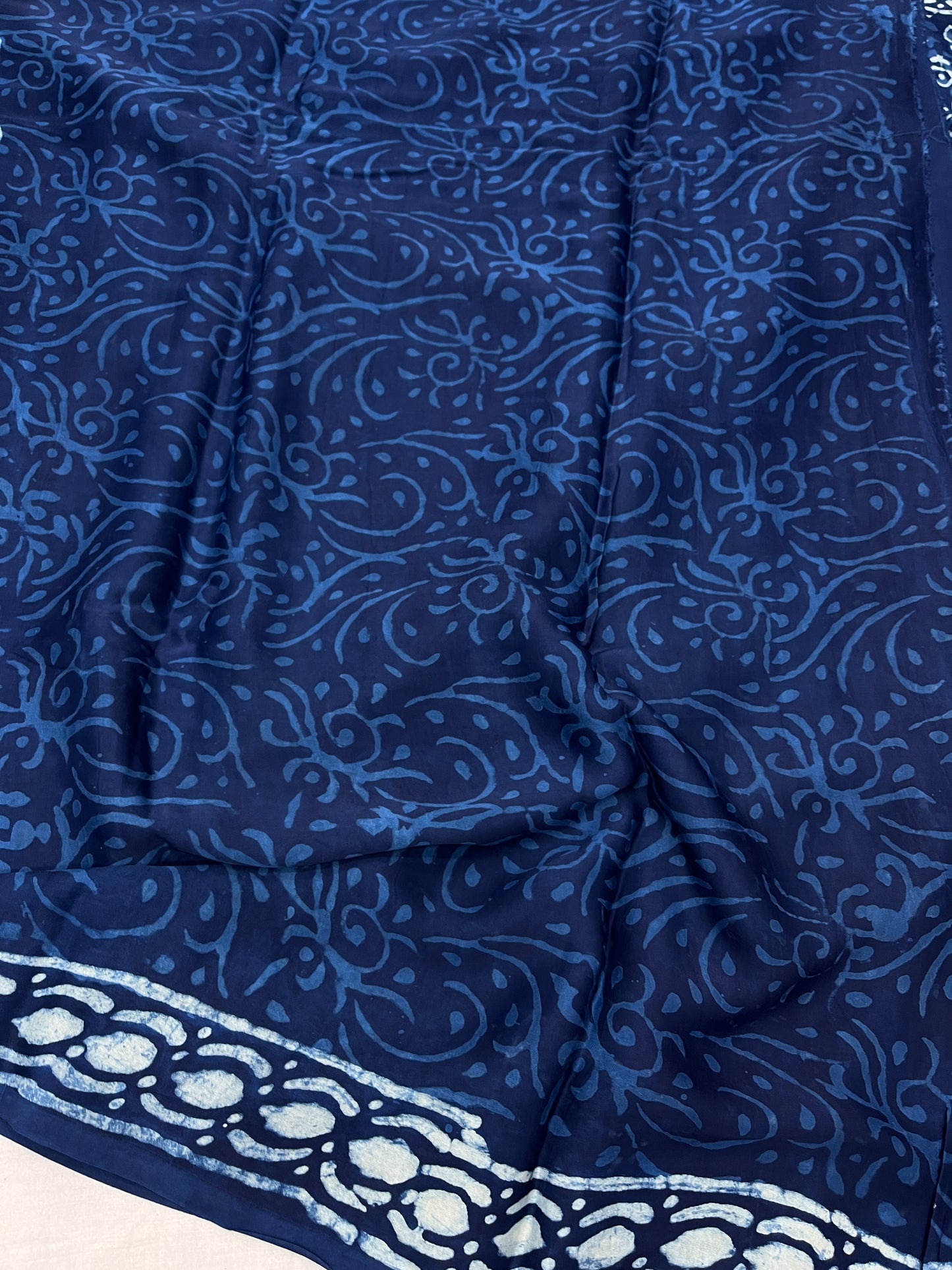 Indigo Modal Silk Saree 14