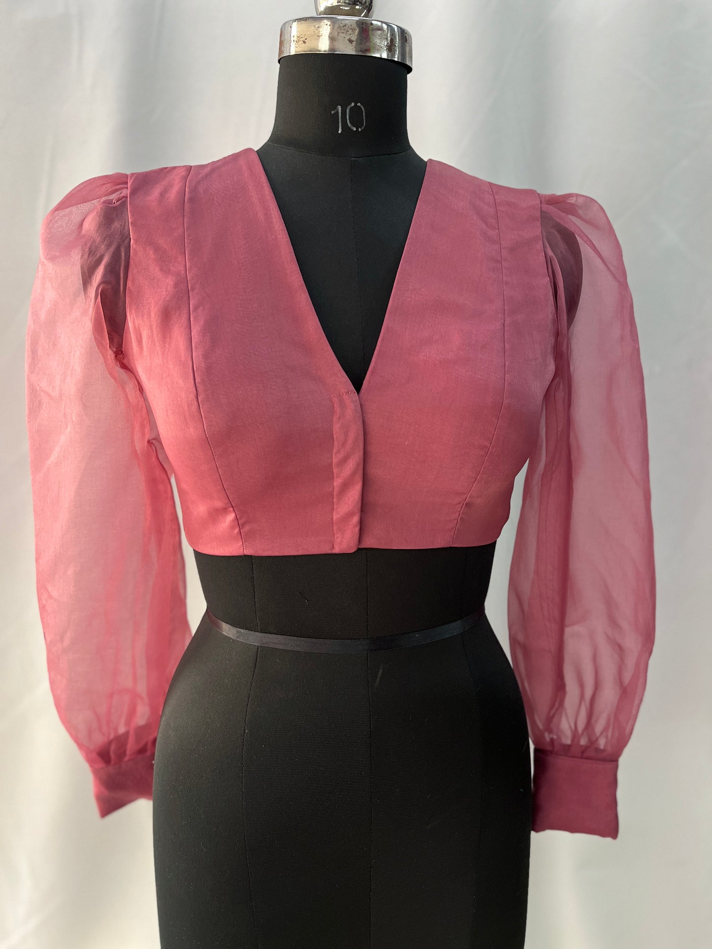 Bougainville Organza Balloon Full Sleeves Blouse