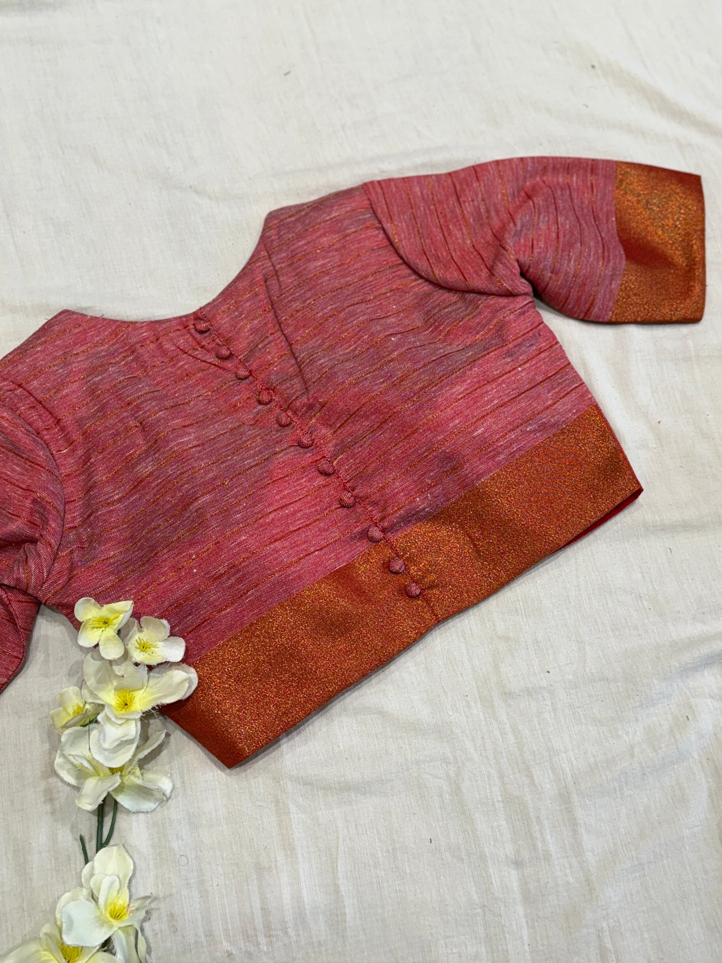 Chandrika Linen Saree Blouse Set