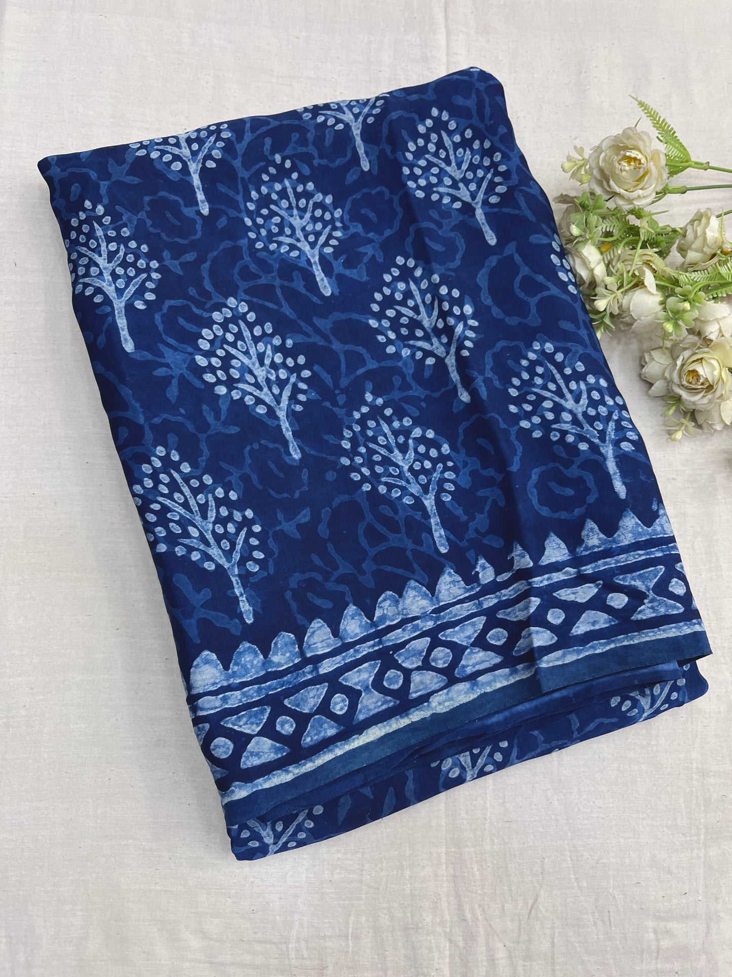Indigo Modal Silk Saree 17