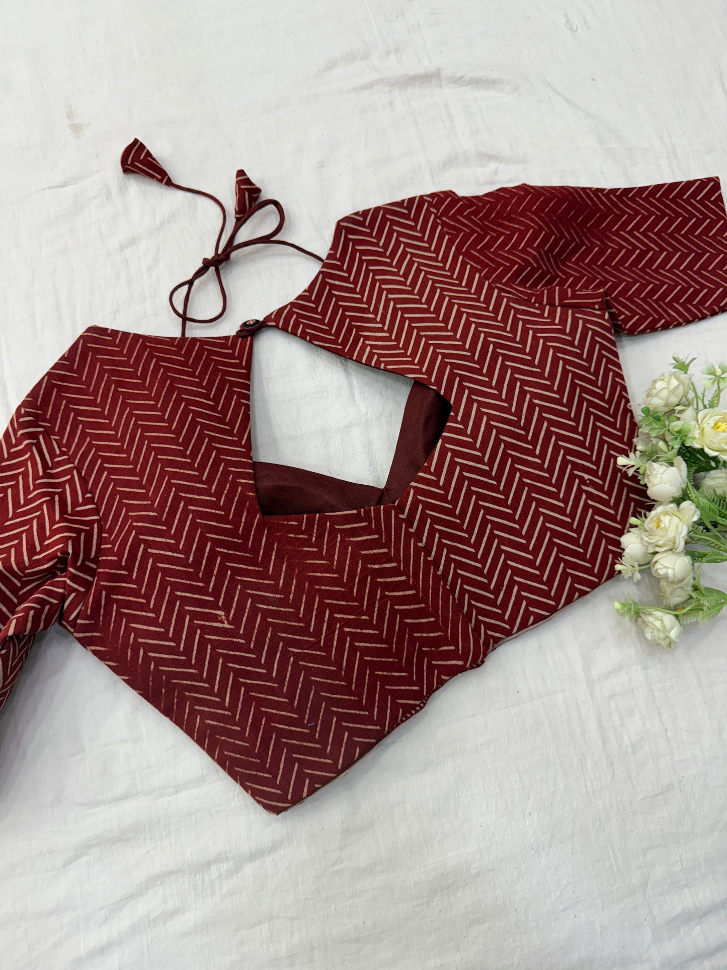 Rustic Badam Ajrakh Koti Blouse (April 25th)