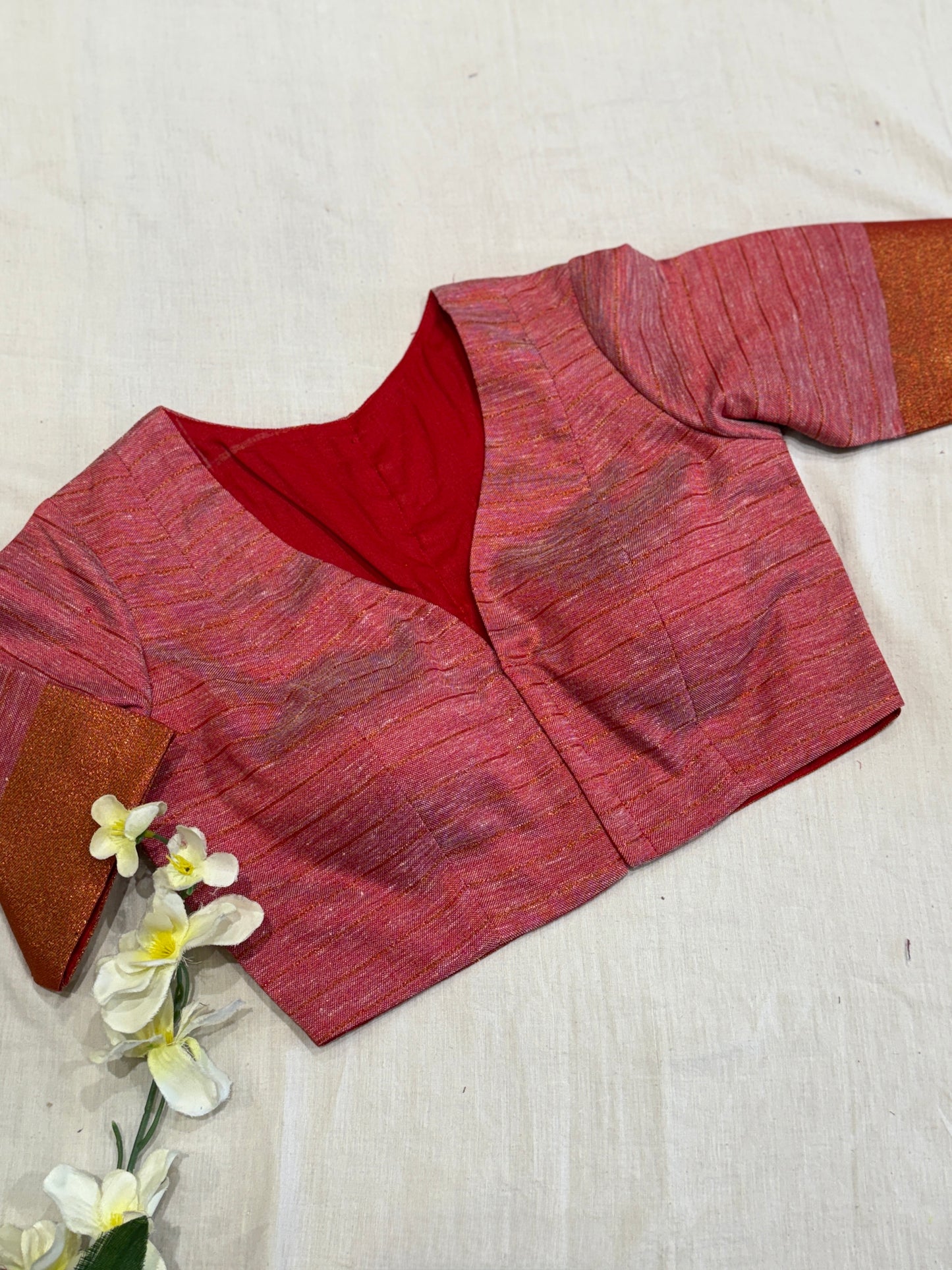 Chandrika Linen Saree Blouse Set