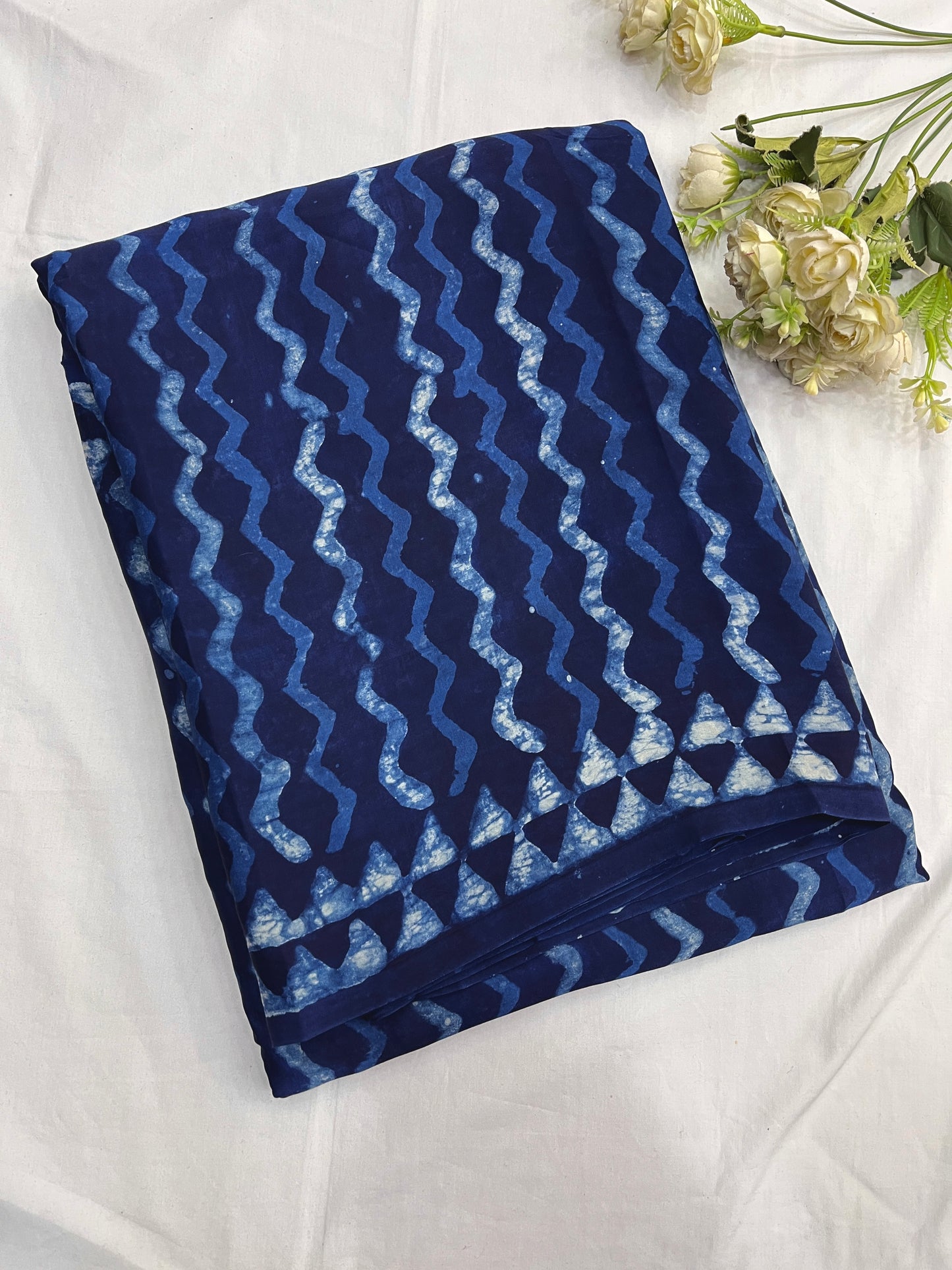 Indigo Modal Silk Saree 2