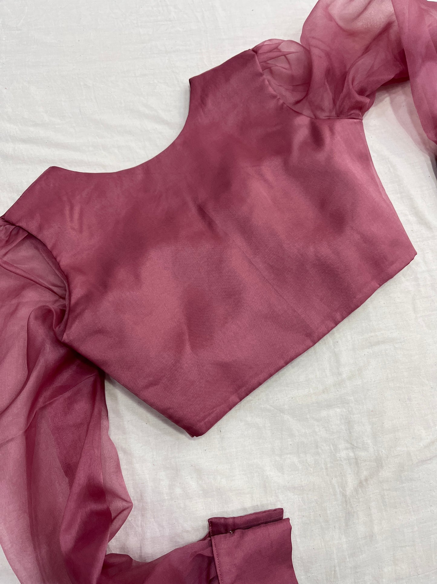 Bougainville Organza Balloon Full Sleeves Blouse