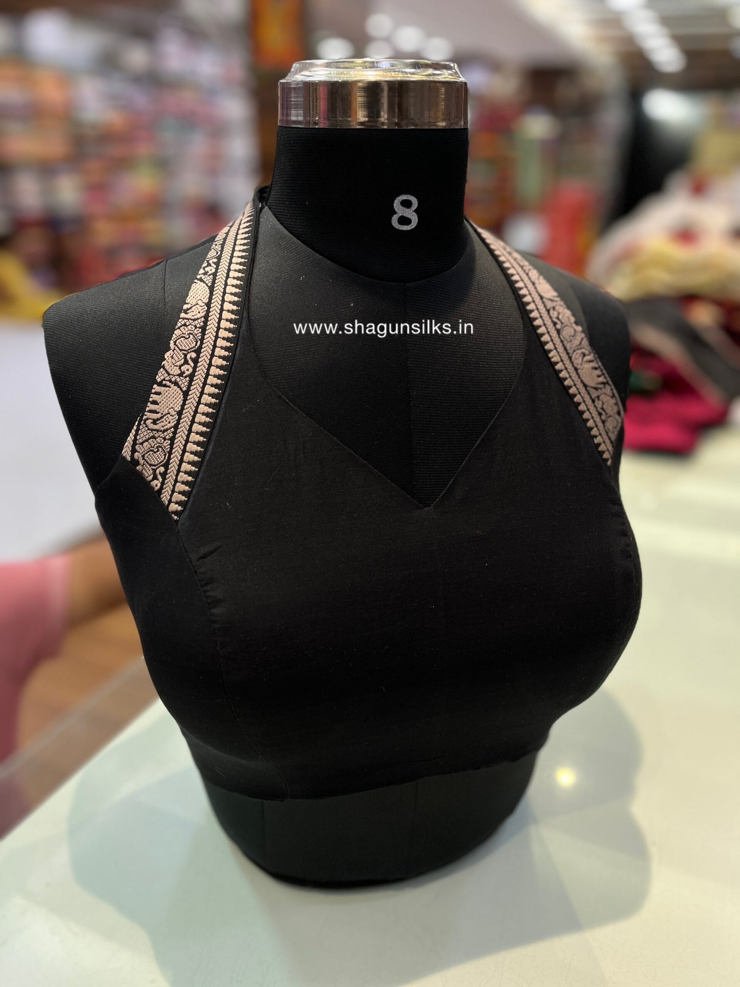 Go Black Elephant Vijaypura Saree Blouse Set