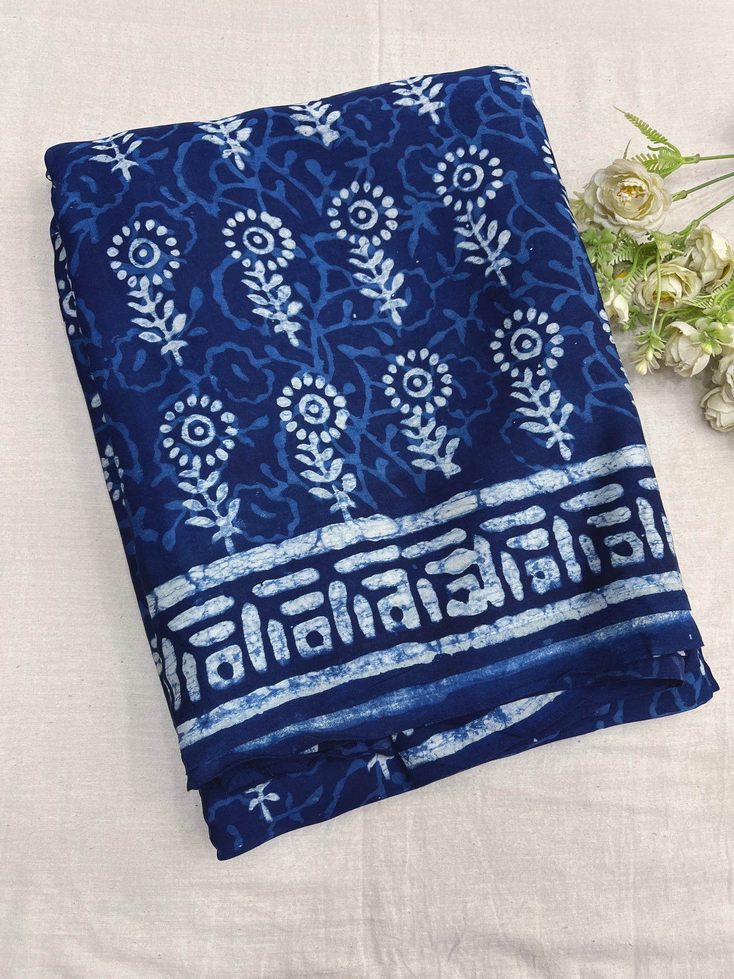 Indigo Modal Silk Saree 4