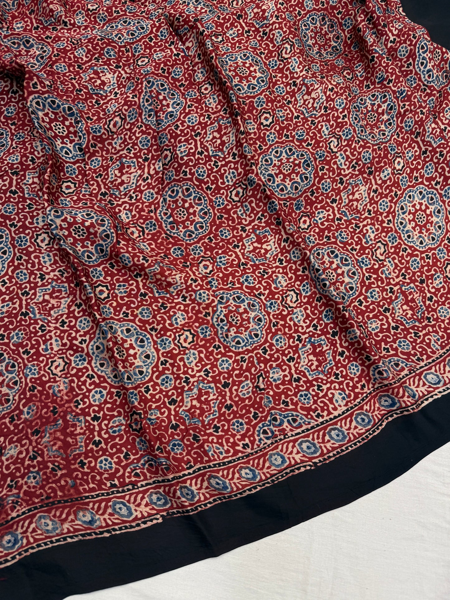 Kalki Raag Ajrakh Print Modal Silk Saree