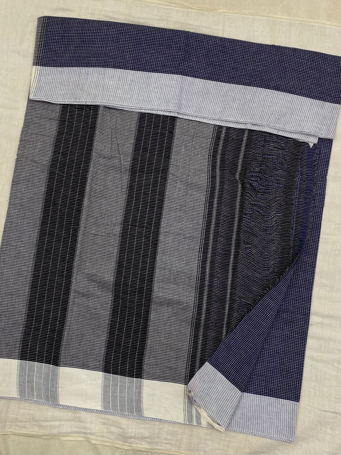 Blue Grey Patteda Anchu Saree