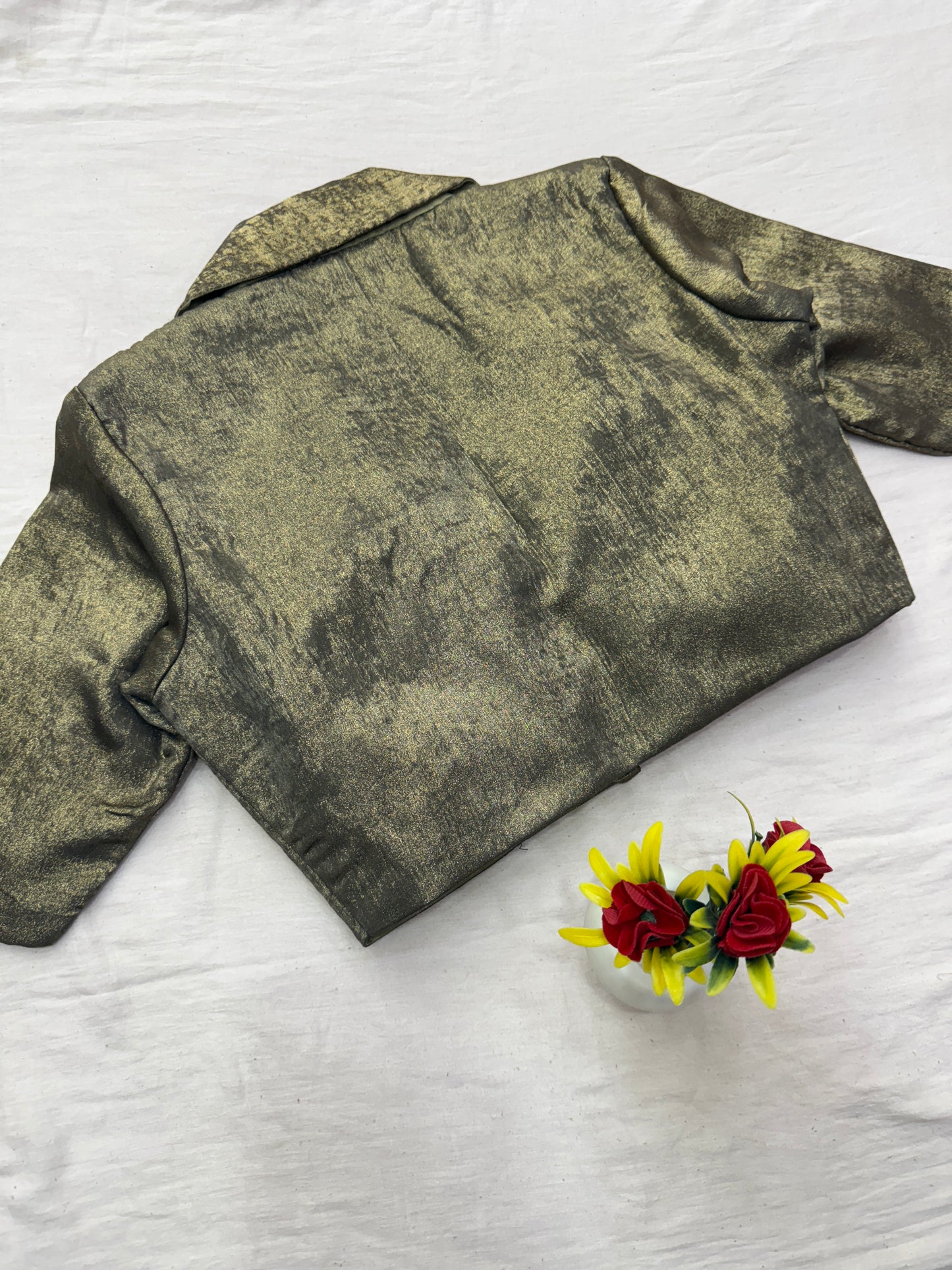 Tambdi Chambdi Gold Grey Blouse