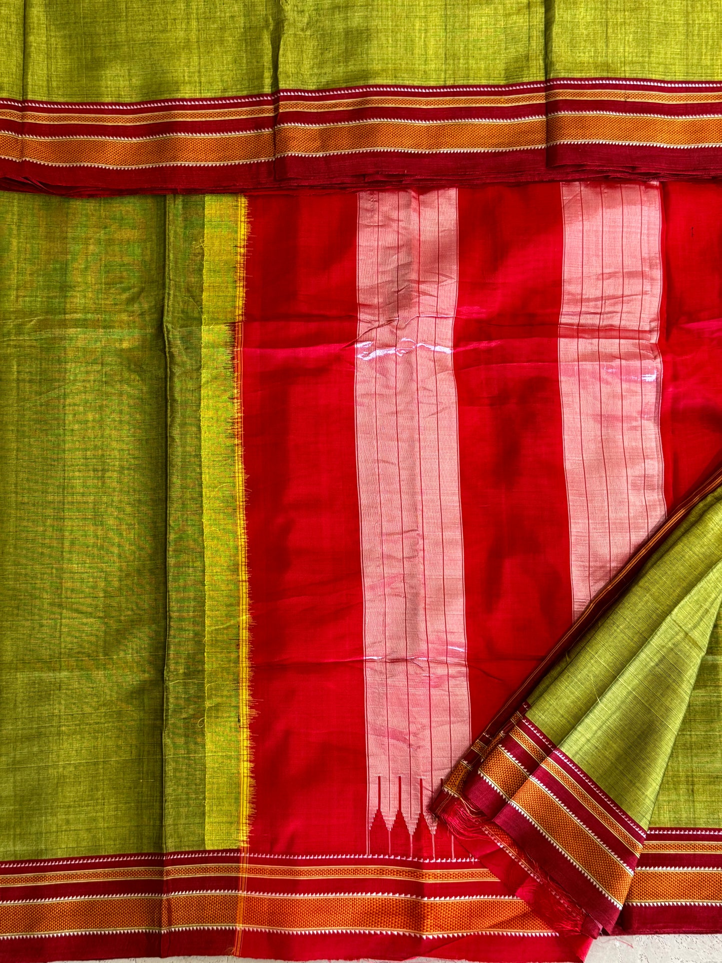 Vintage Sneha Red Ilkal Handloom Saree