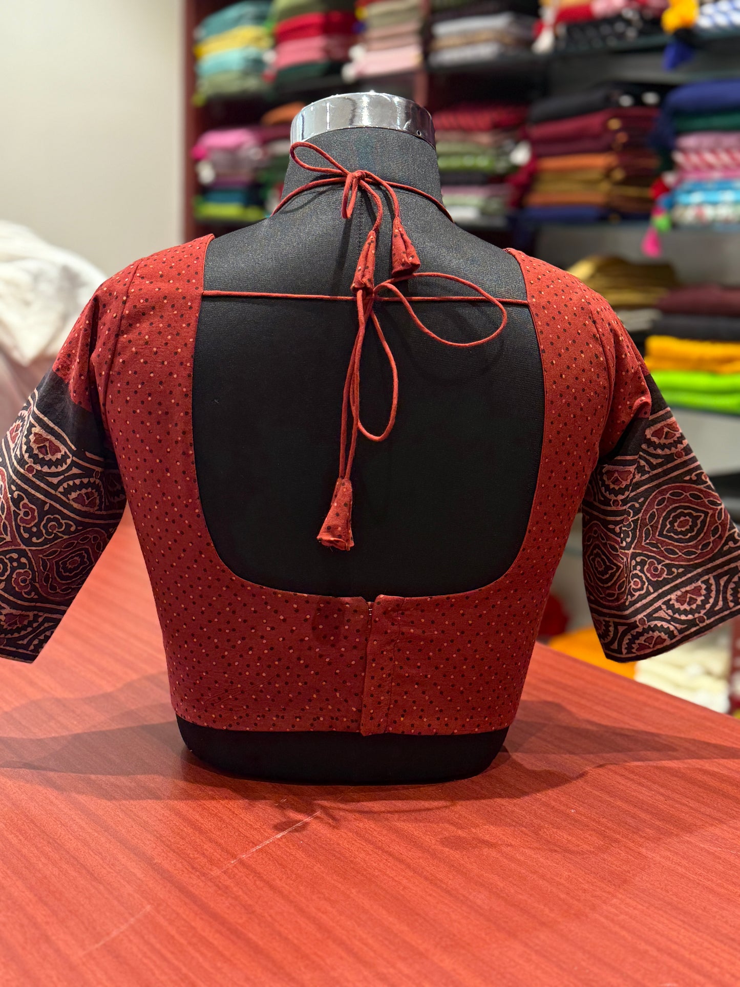 Rooh Rust Ajrakh Blouse
