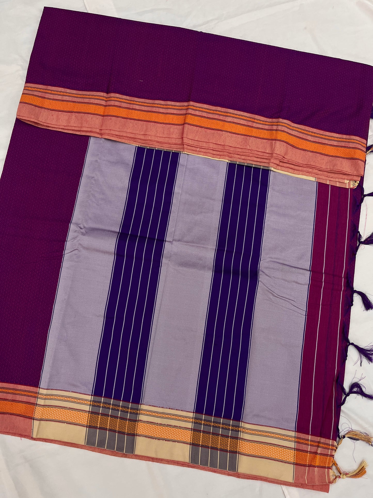 Purple Peach Khun Saree