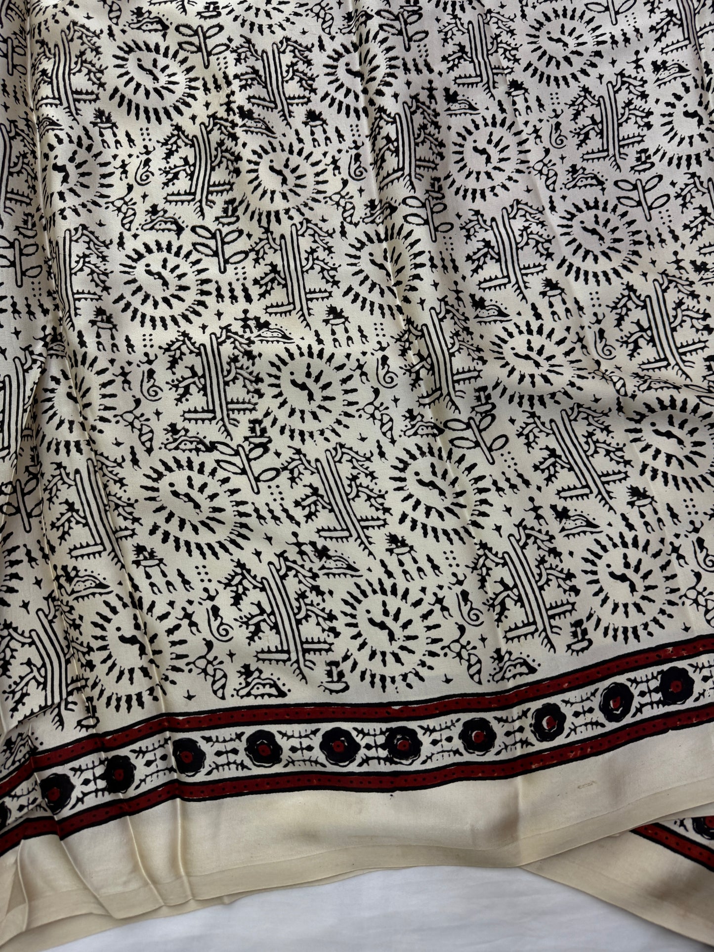 Chandra Rekha Ajrakh Print Modal Silk Saree