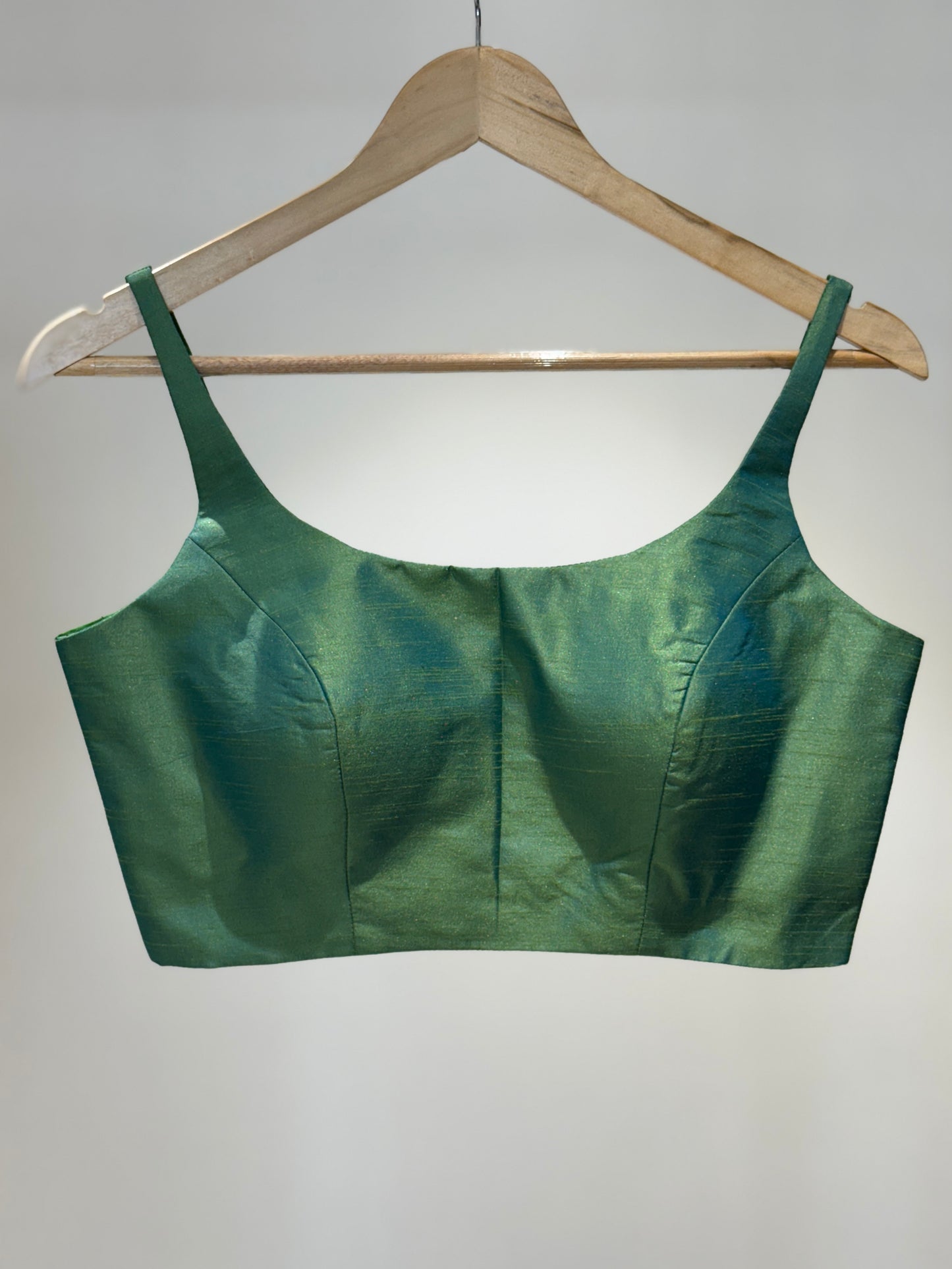 Pista Scoop Neck Raw Silk Blouse