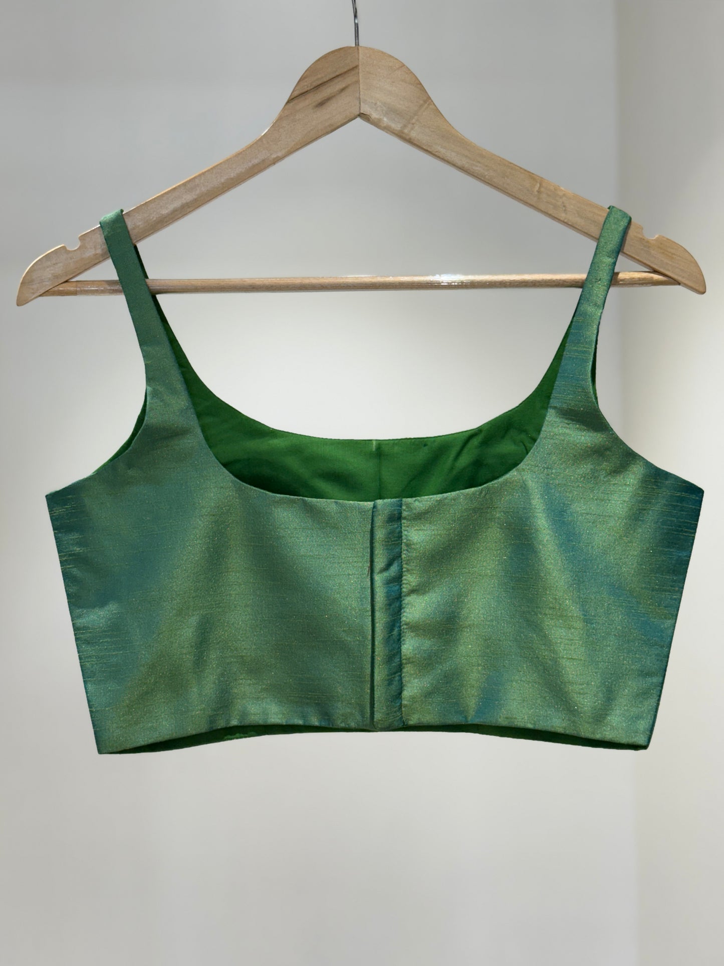 Pista Scoop Neck Raw Silk Blouse