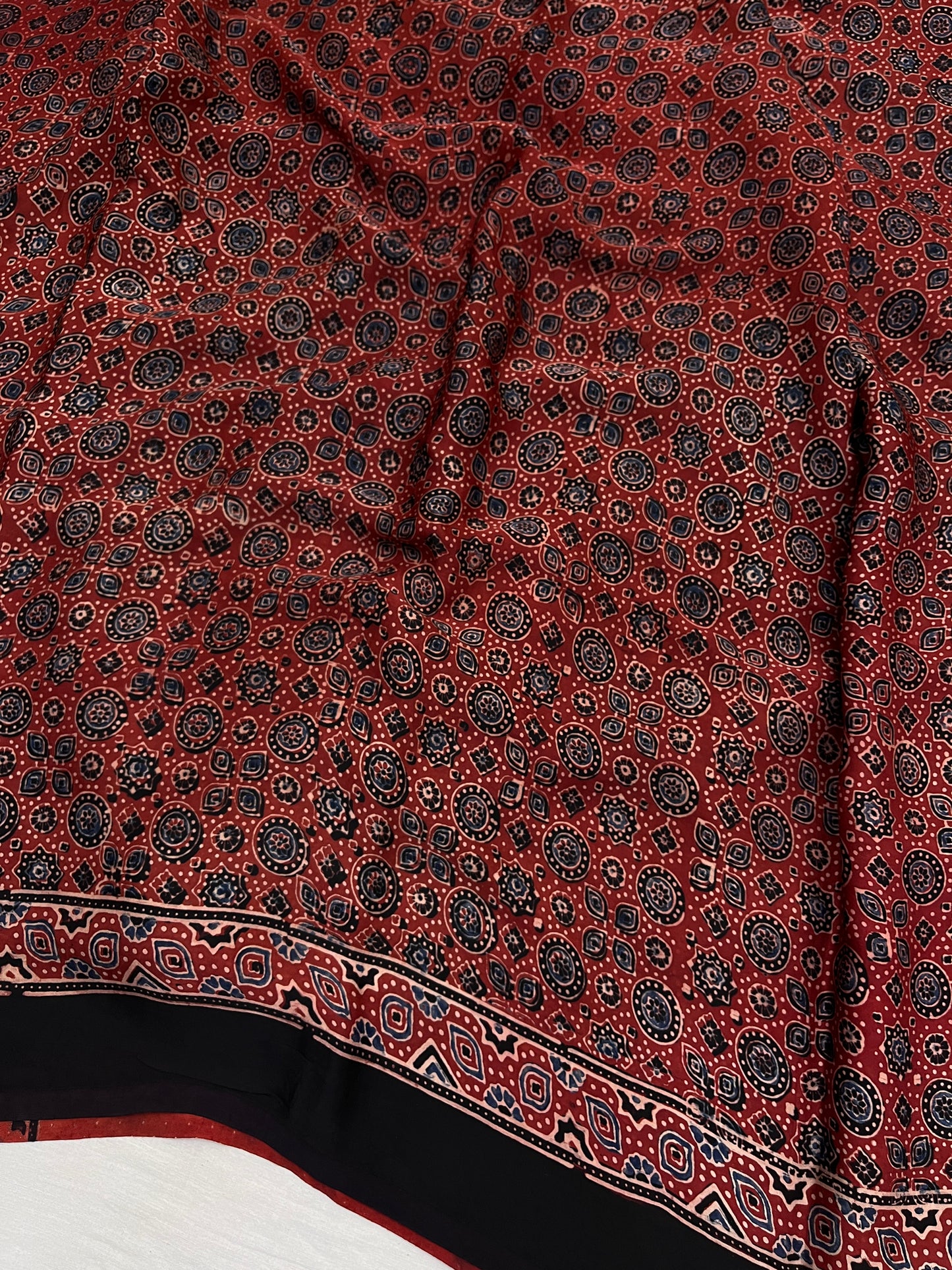 ChitraKatha Ajrakh Print Modal Silk Saree
