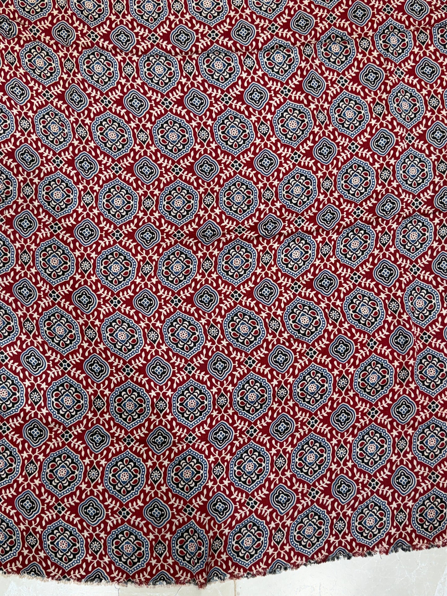 Ajrakh Plain Modal Silk Saree 15