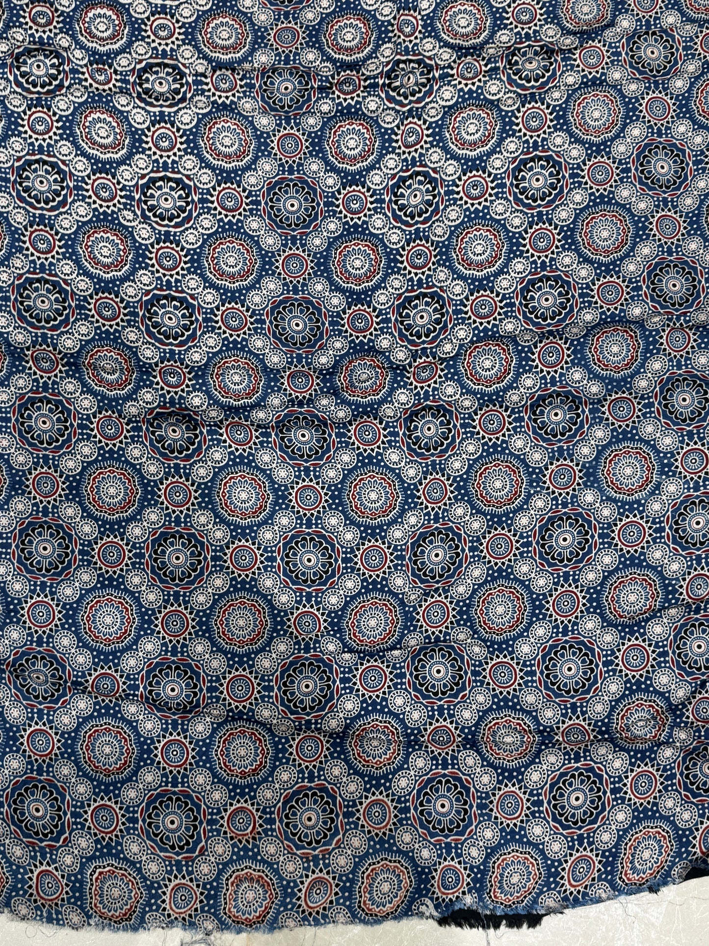 Ajrakh Plain Modal Silk Saree 08