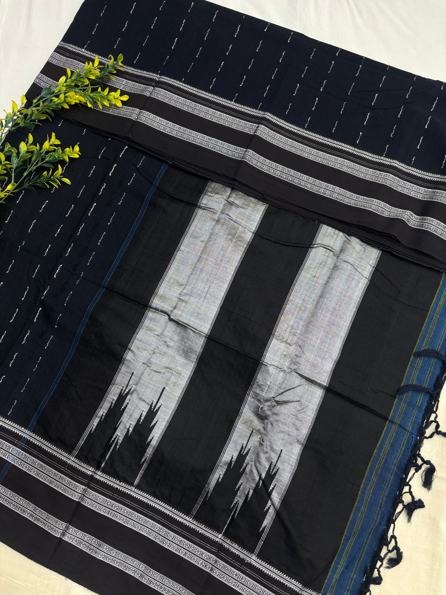 Black Aerolines Handloom Ilkal Saree