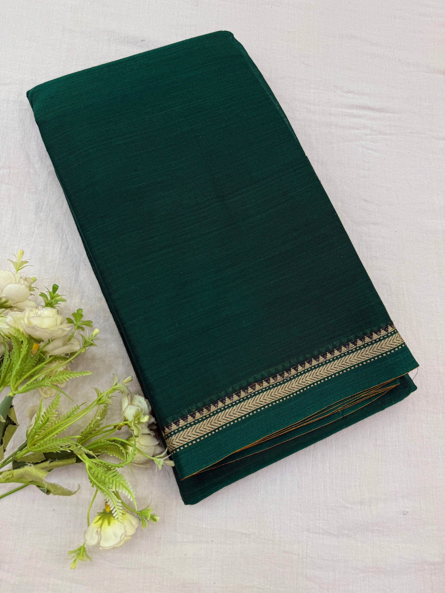 Emerald Green Narayanpet Saree Blouse Co-Ord Set
