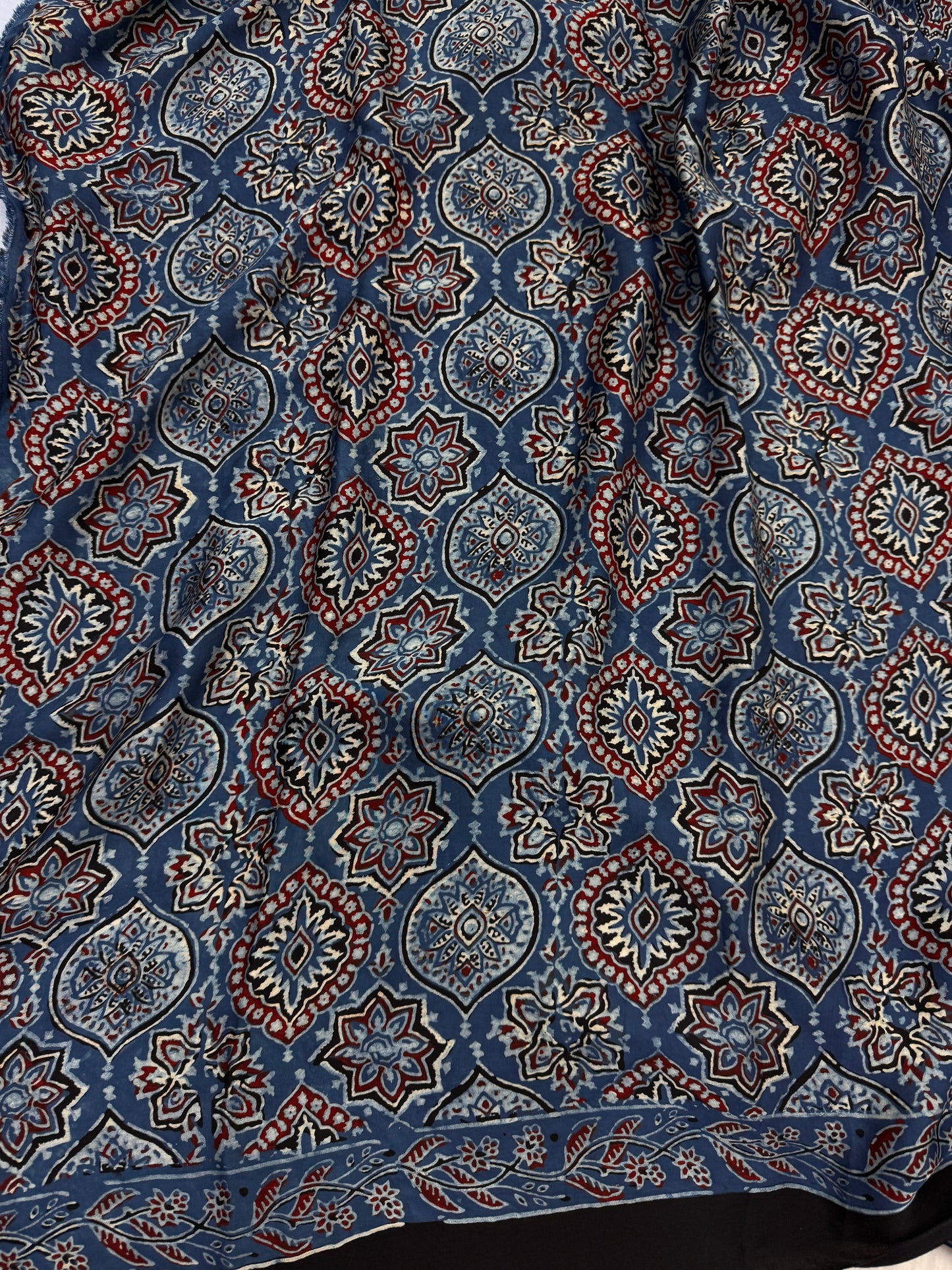 Indigo Mystique Ajrakh Modal Silk Saree