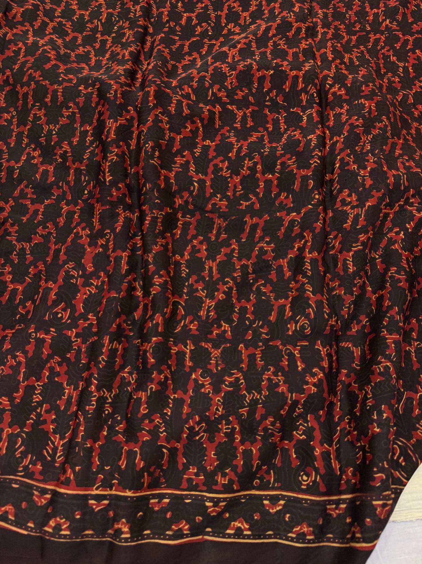 Noorani Ajrakh Modal Silk Saree