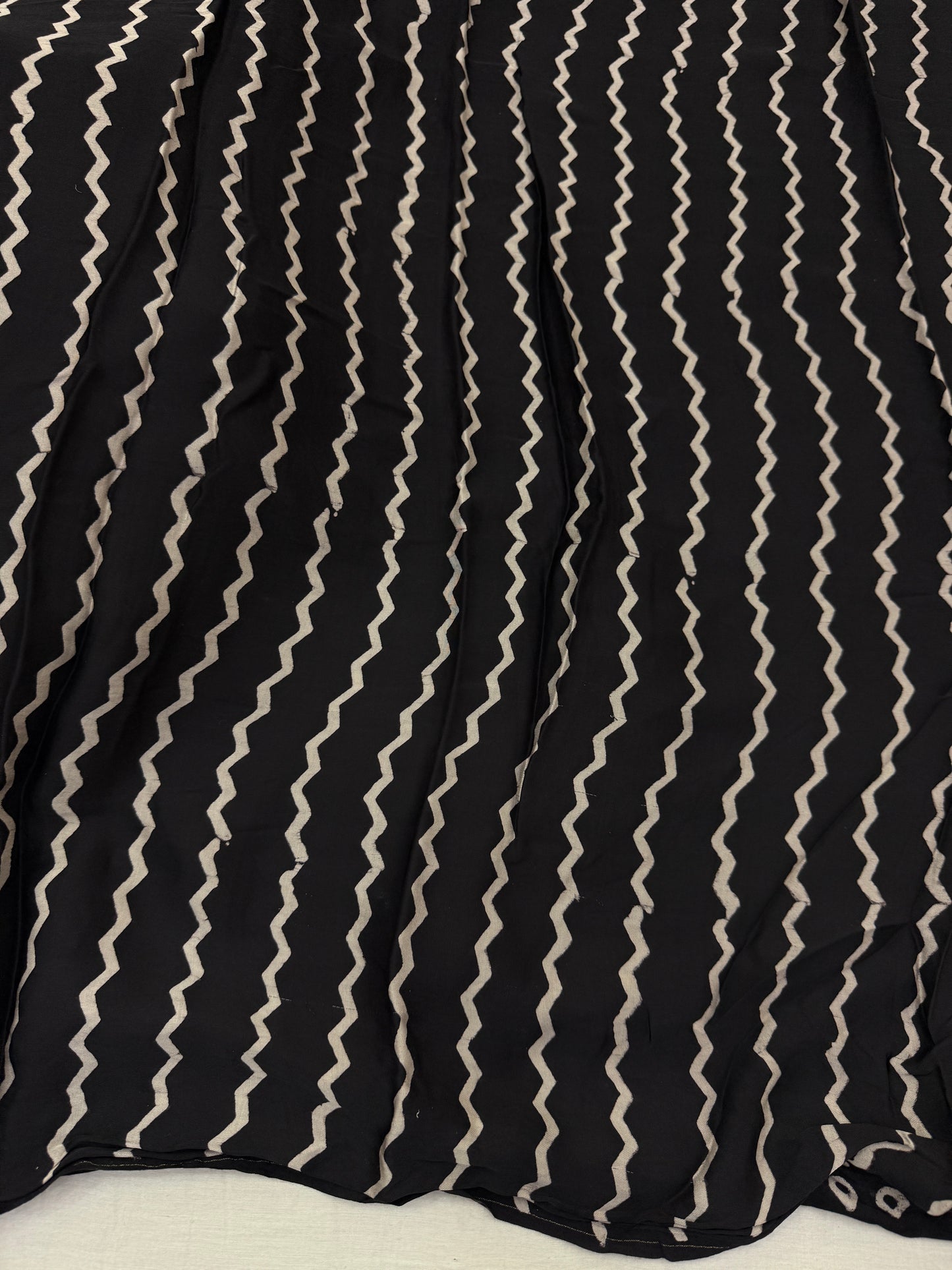 Chandarka – Black Polka Ajrakh Modal Silk Saree