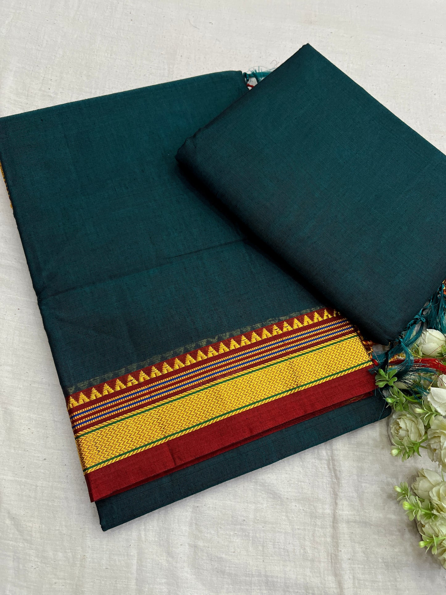 Morpankh Maroon Rayon Cotton Ilkal Saree