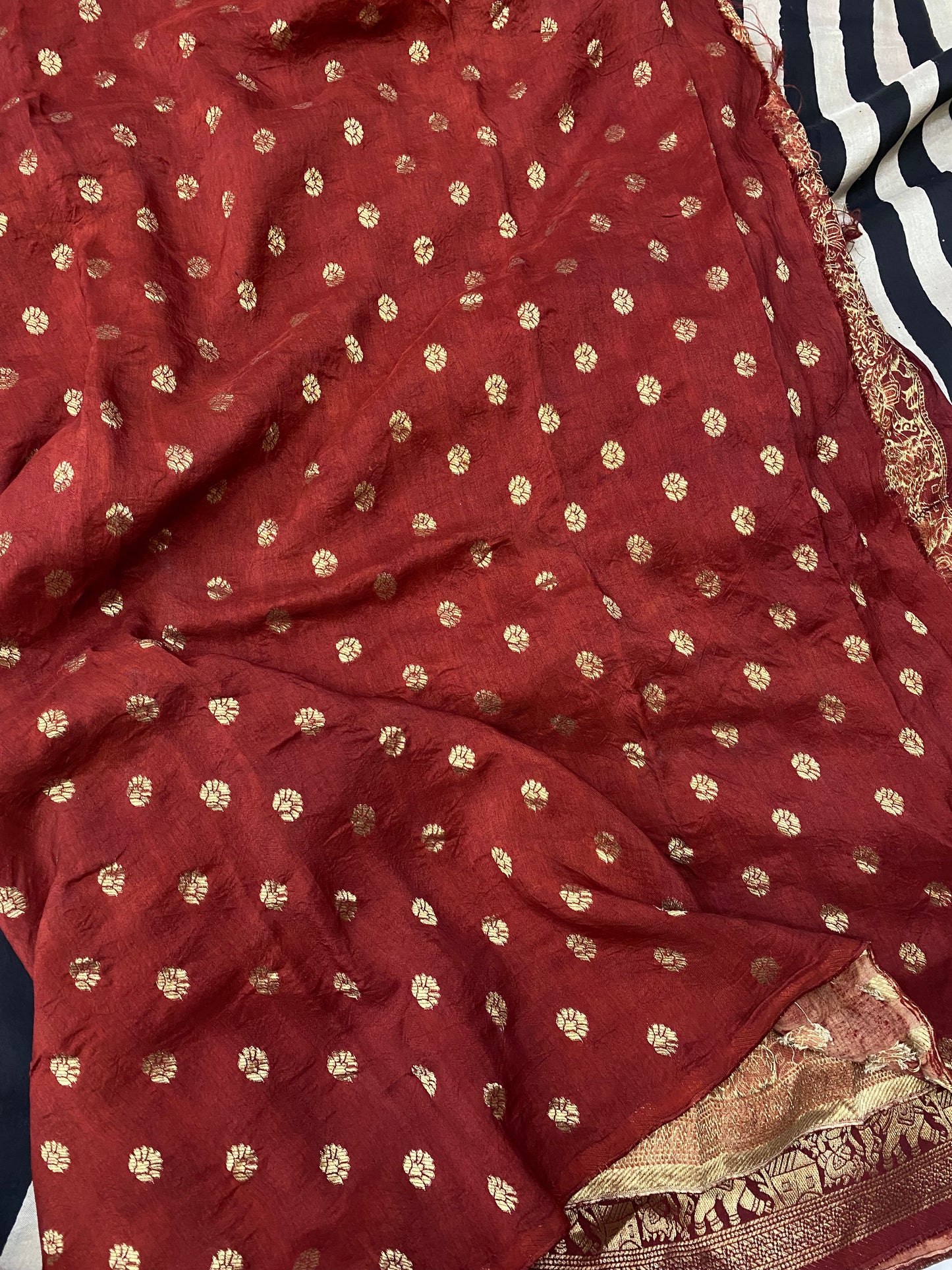 Ajrakh Dola Silk Saree 01