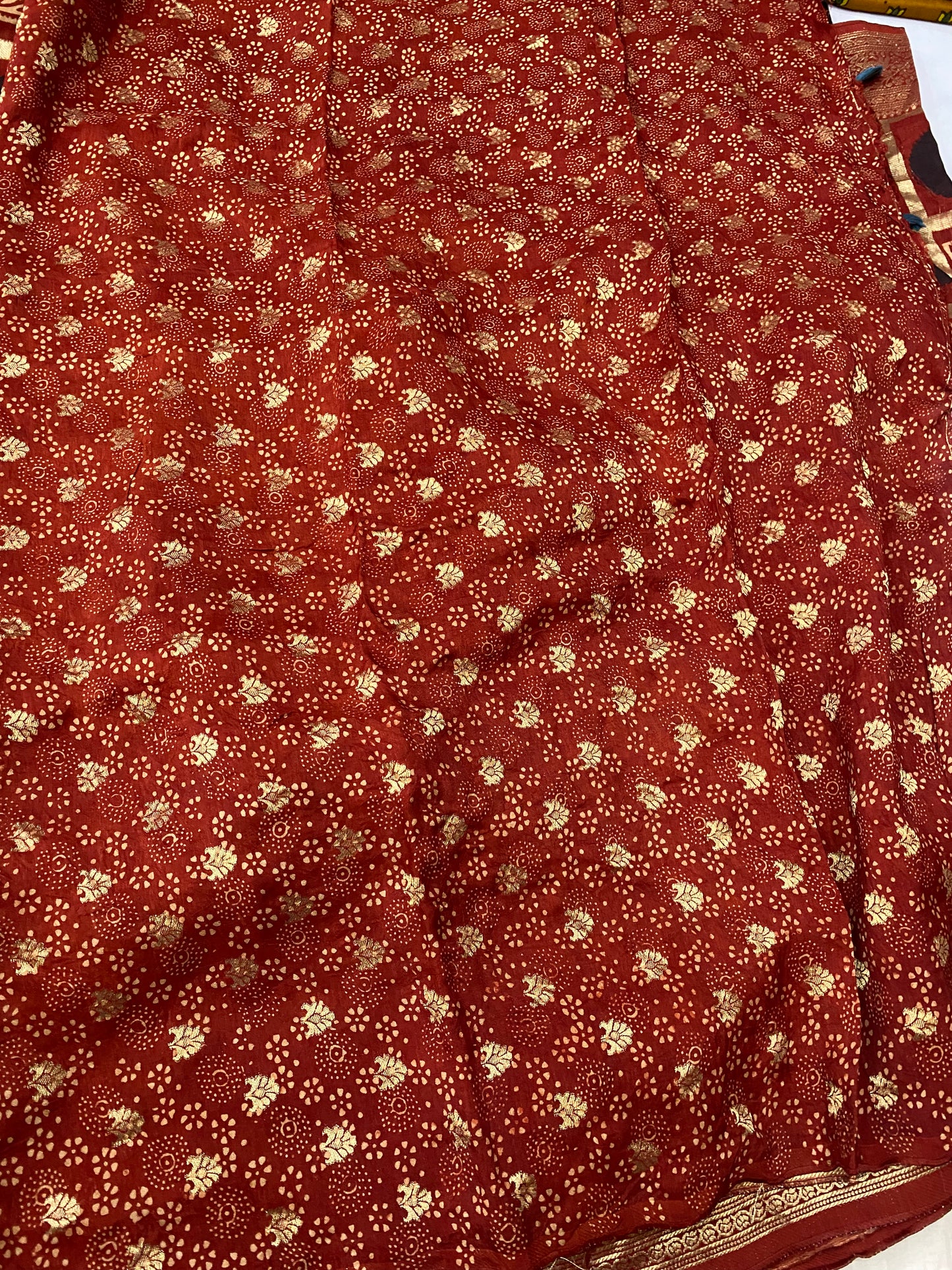 Ajrakh Dola Silk Saree 06