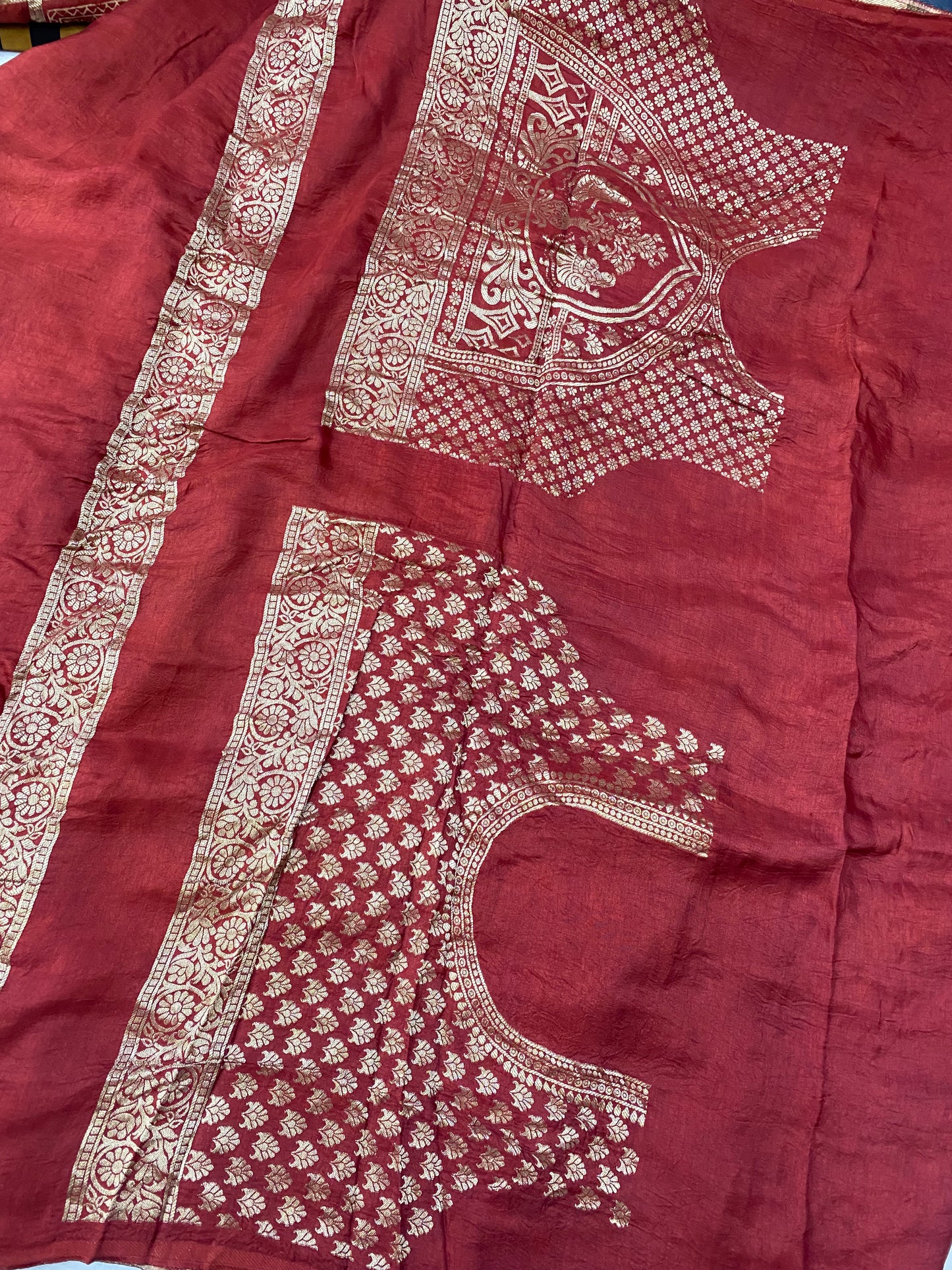 Ajrakh Dola Silk Saree 09