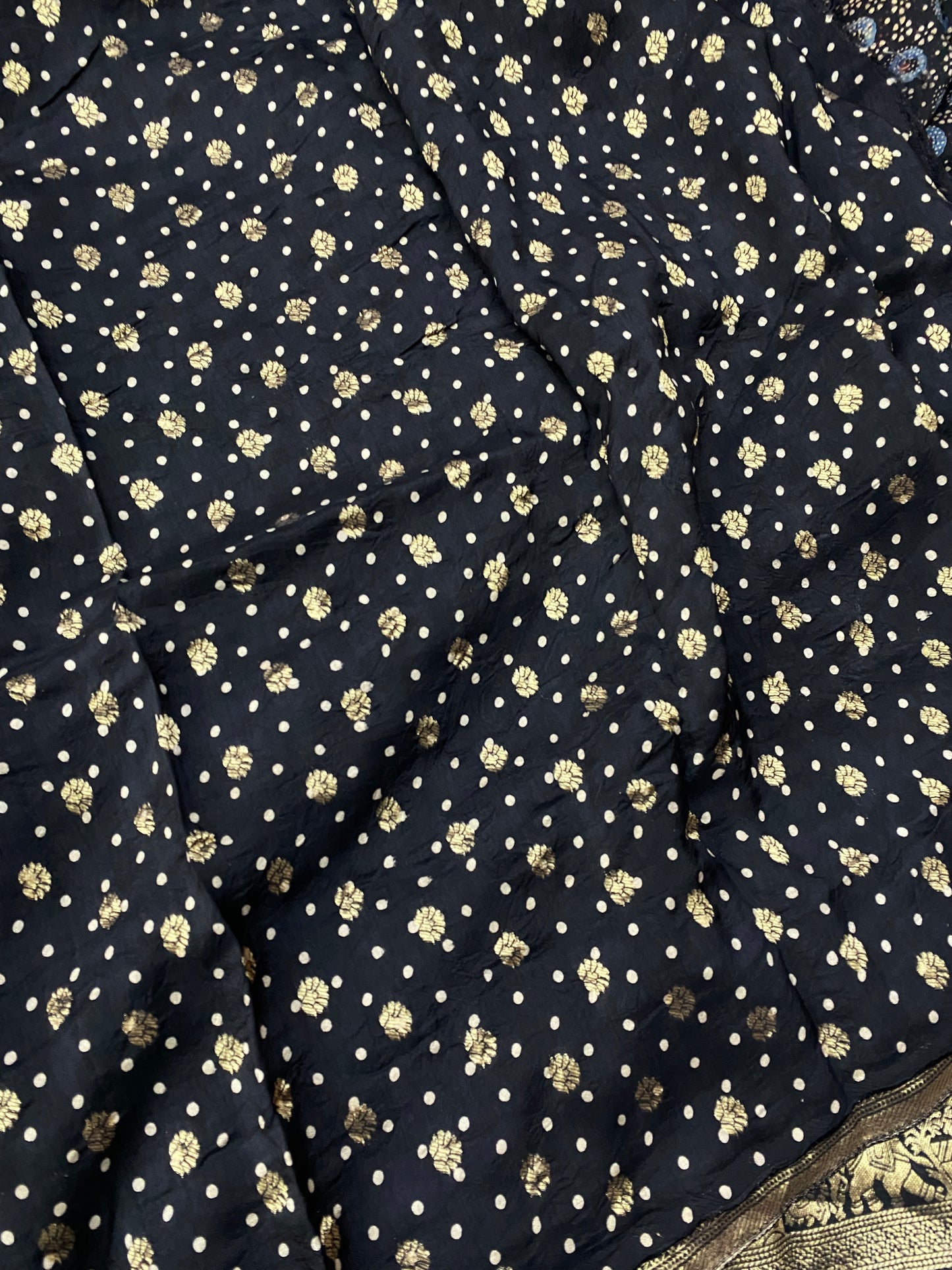 Ajrakh Dola Silk Saree 13