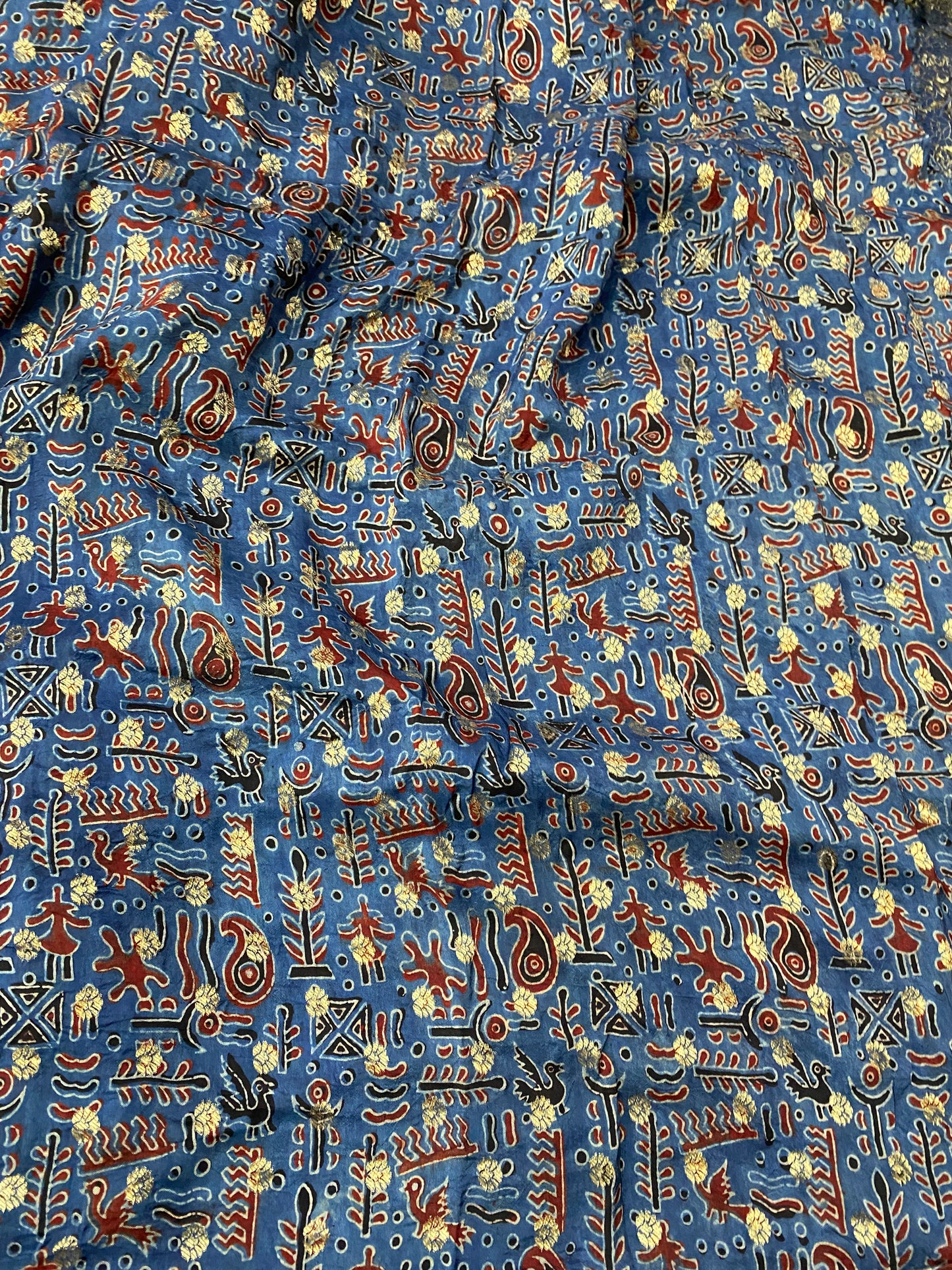 Ajrakh Dola Silk Saree 15