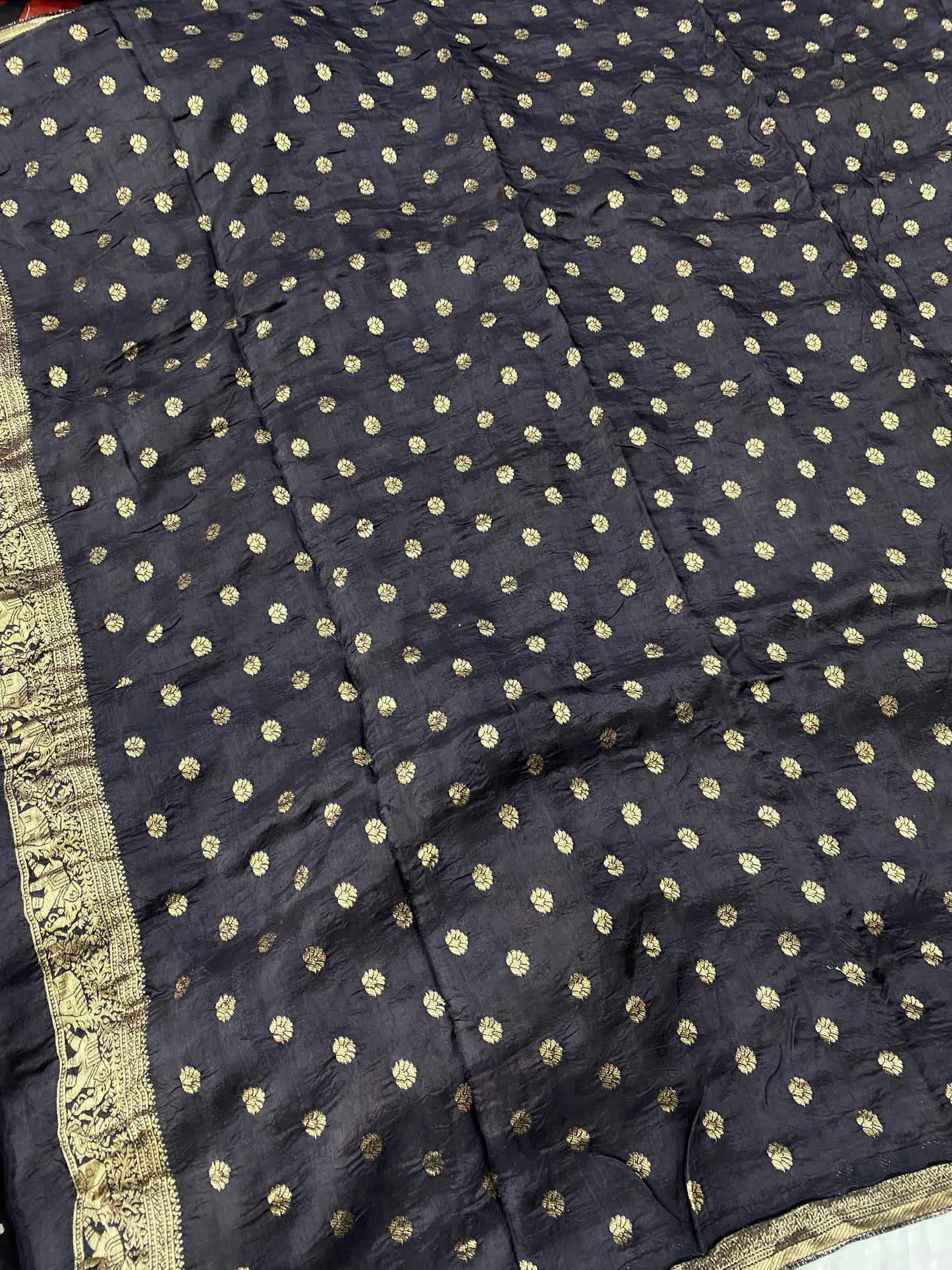 Ajrakh Dola Silk Saree 21