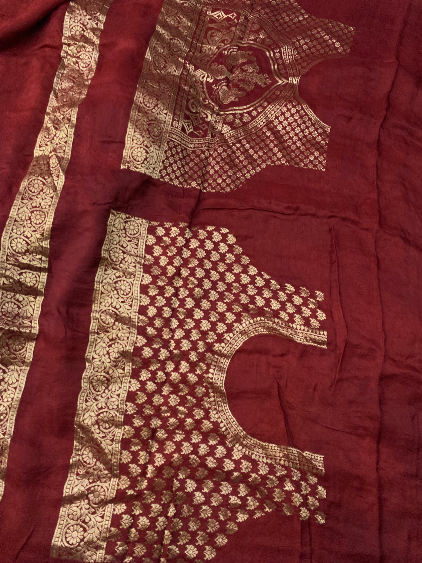 Ajrakh Dola Silk Saree 22