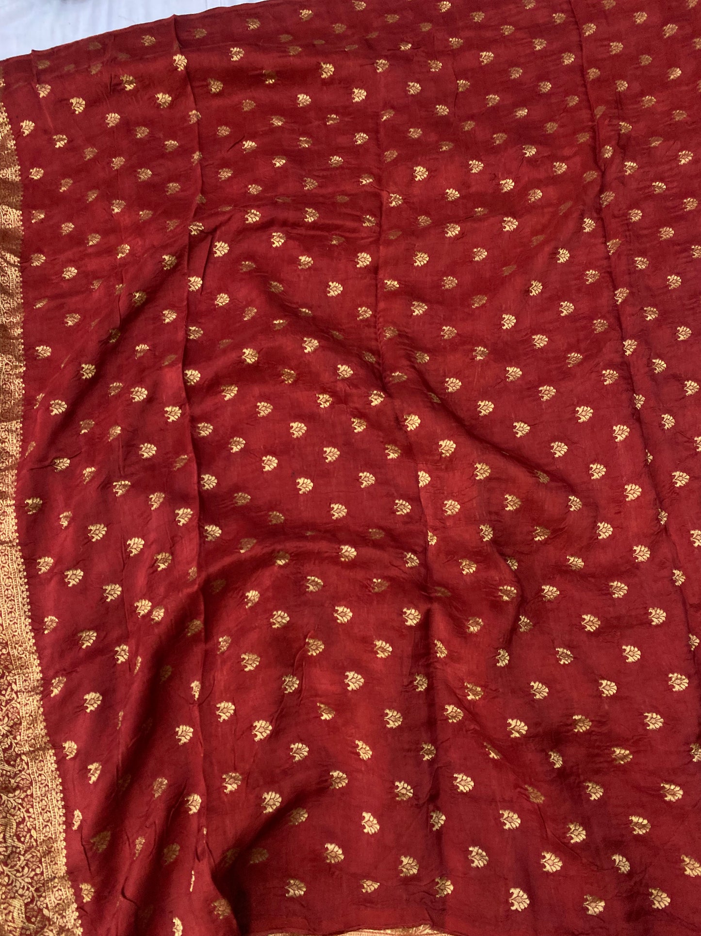 Ajrakh Dola Silk Saree 30